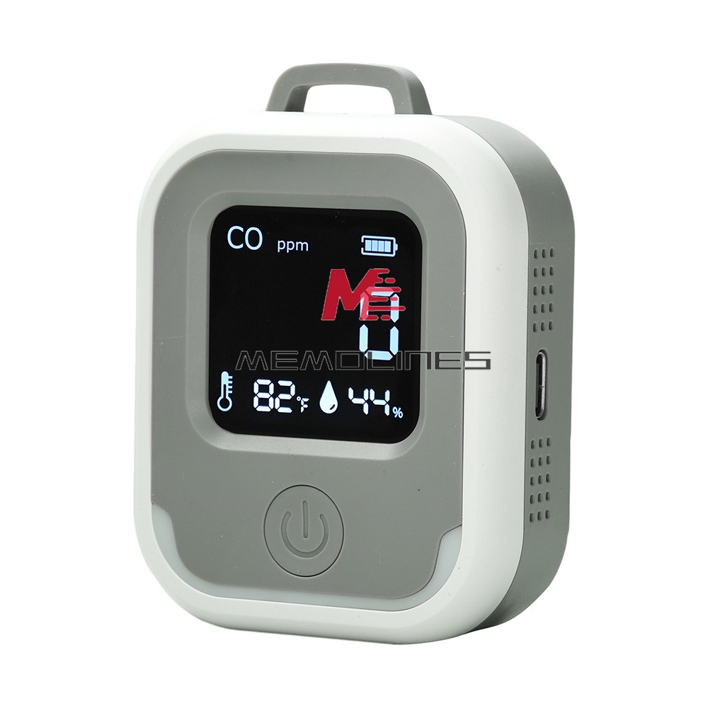 Air Quality Monitor 3-in-1 Carbon Monoxide Detector Temperature Humidity Alarm