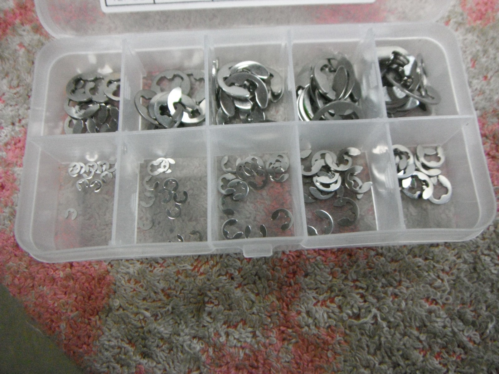 120Pcs E Clips C Circlip Stainless Steel Kit Retaining Ring Assorted 1.5 to 10mm