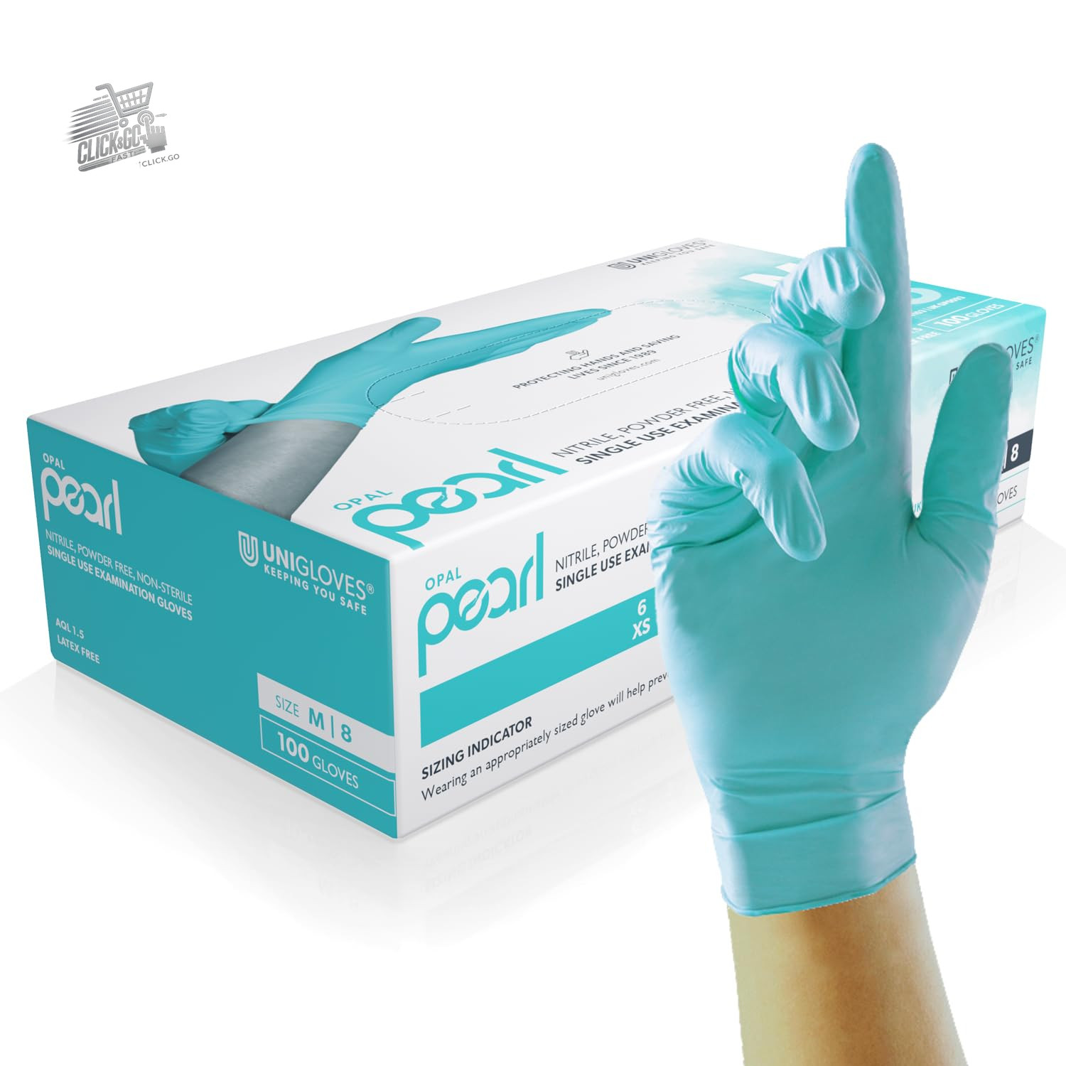 Nitrile Water Blue Gloves XL Disposable Latex Powder Free Medical Food 100p
