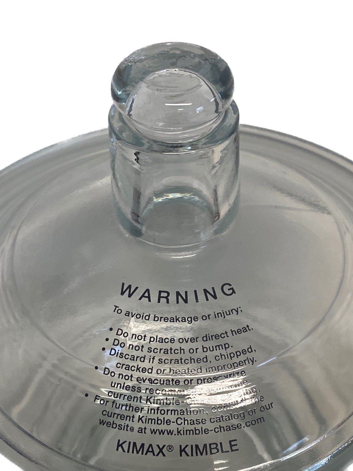 New KIMAX DWK 2.2L Small Glass Desiccator w/ Knob Top 160mm ID Flange 21050-160