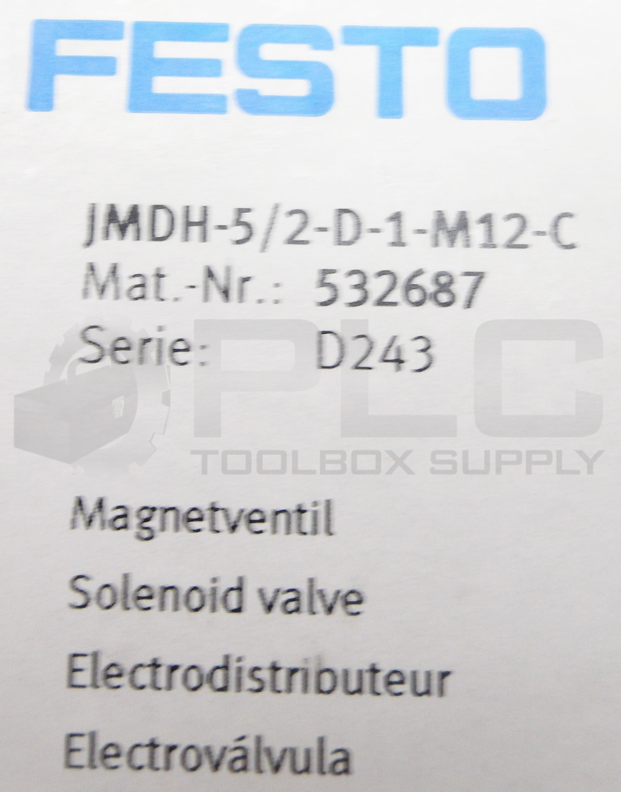 NEW FESTO JMDH-5/2-D-1-M12-C W/ MDH-3/2-24VDC-M12-LED 688 249 DC24V 2.7W IP00/65