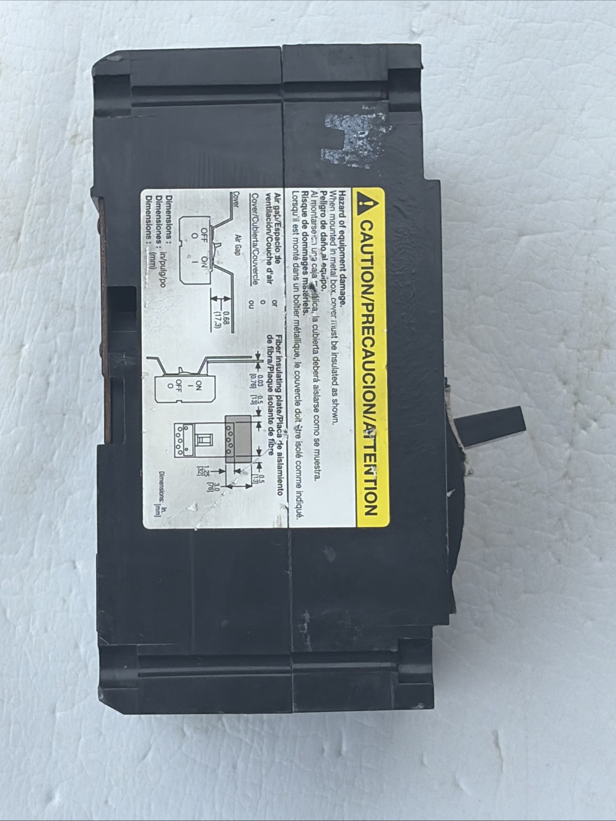 SQUARE D FHP36060 Circuit Breaker 60A, 600 VAC, 3-POLE *GREAT CONDITION*