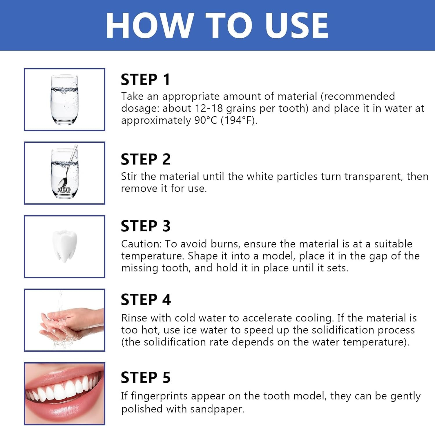 Moldable False Teeth Temporary Tooth Replacement Kit Fix Broken Missing Gap