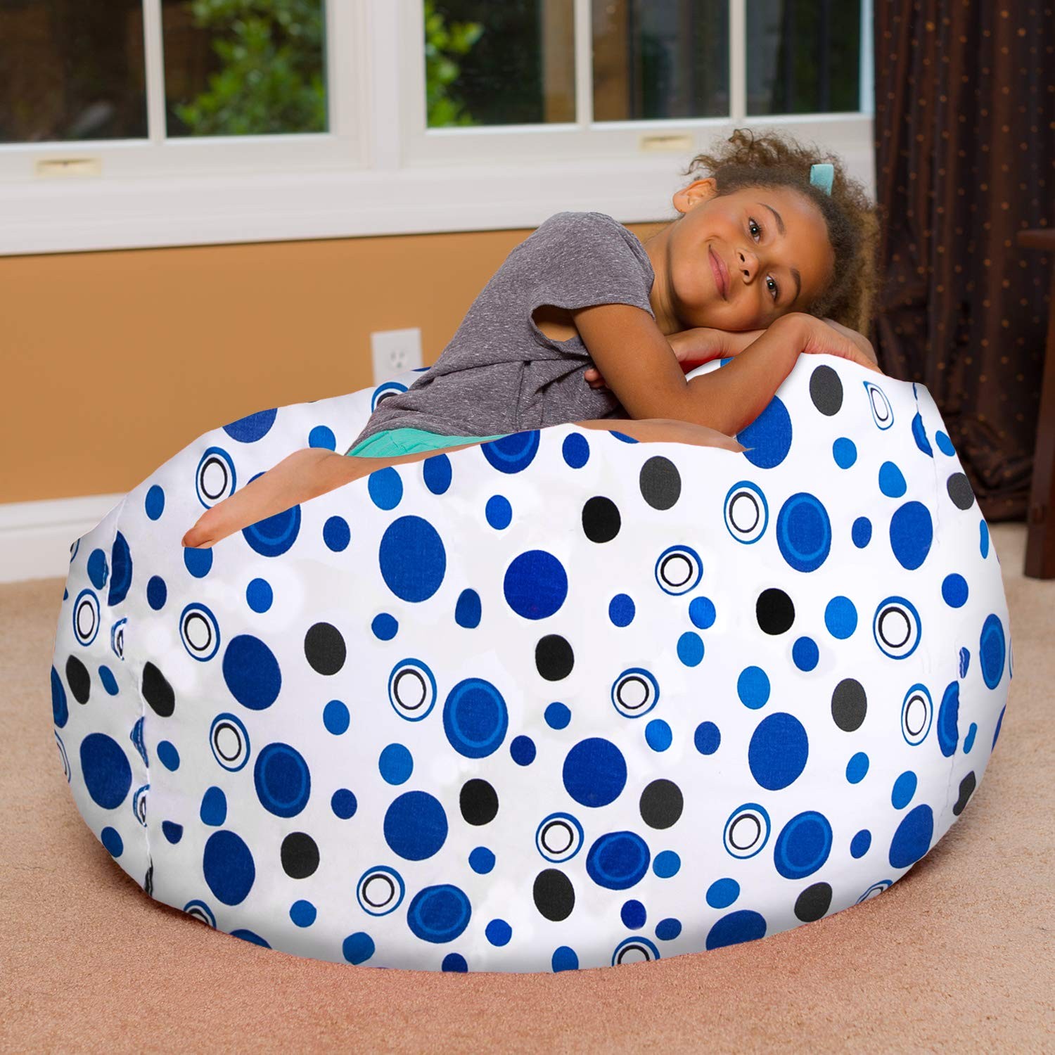 Posh Creations Bean Bag Chair For Kids Teens And Adults Includes Removable And
