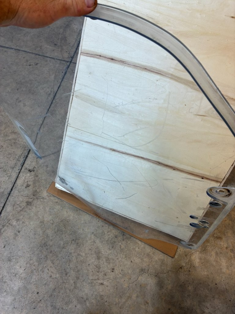 OEM Cat POLY #3 Skid Steer Cab Door 259D 289D 299D 299D3 (CRACKED SEE PIC)