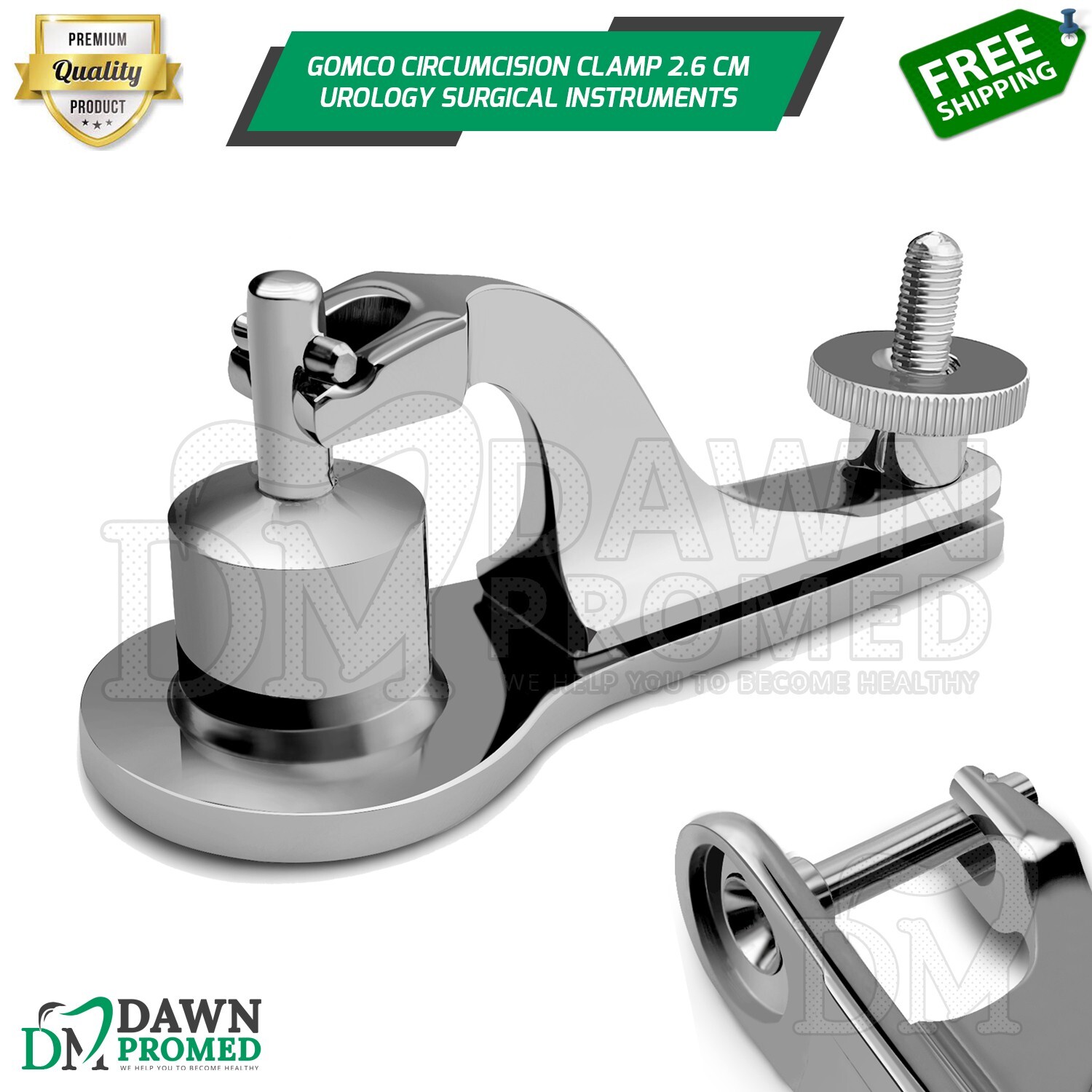 Gomco Circumcision Clamp 2.6 cm Children Boys Urology Instrument German Grade