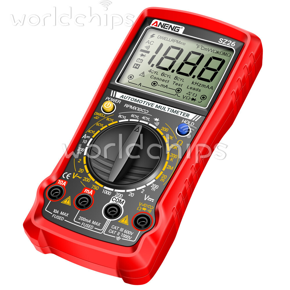 SZ26 Digital Multimeter 0-1000V 1999 Count AC/DC Car Overhaul Diode Resistance