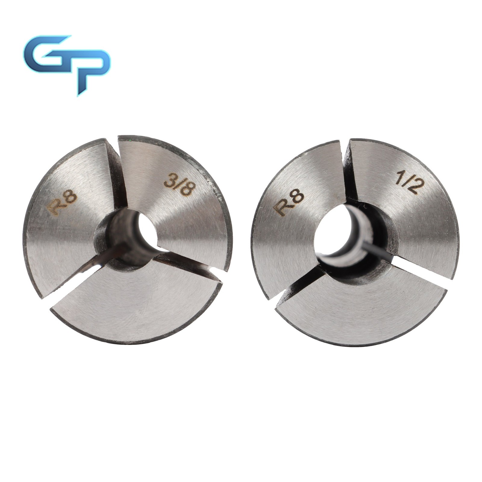 8 Piece R8 Collet Set 1/8″ 1/4″ 3/8″ 1/2″ 5/8″ 3/4″ 7/8″ Precision Ground