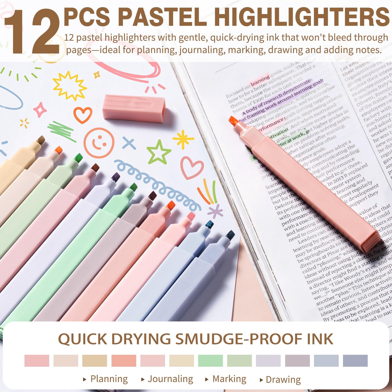 62 PCS Aesthetic School Supplies Preppy Stationary Set Pencil Case Pastel
