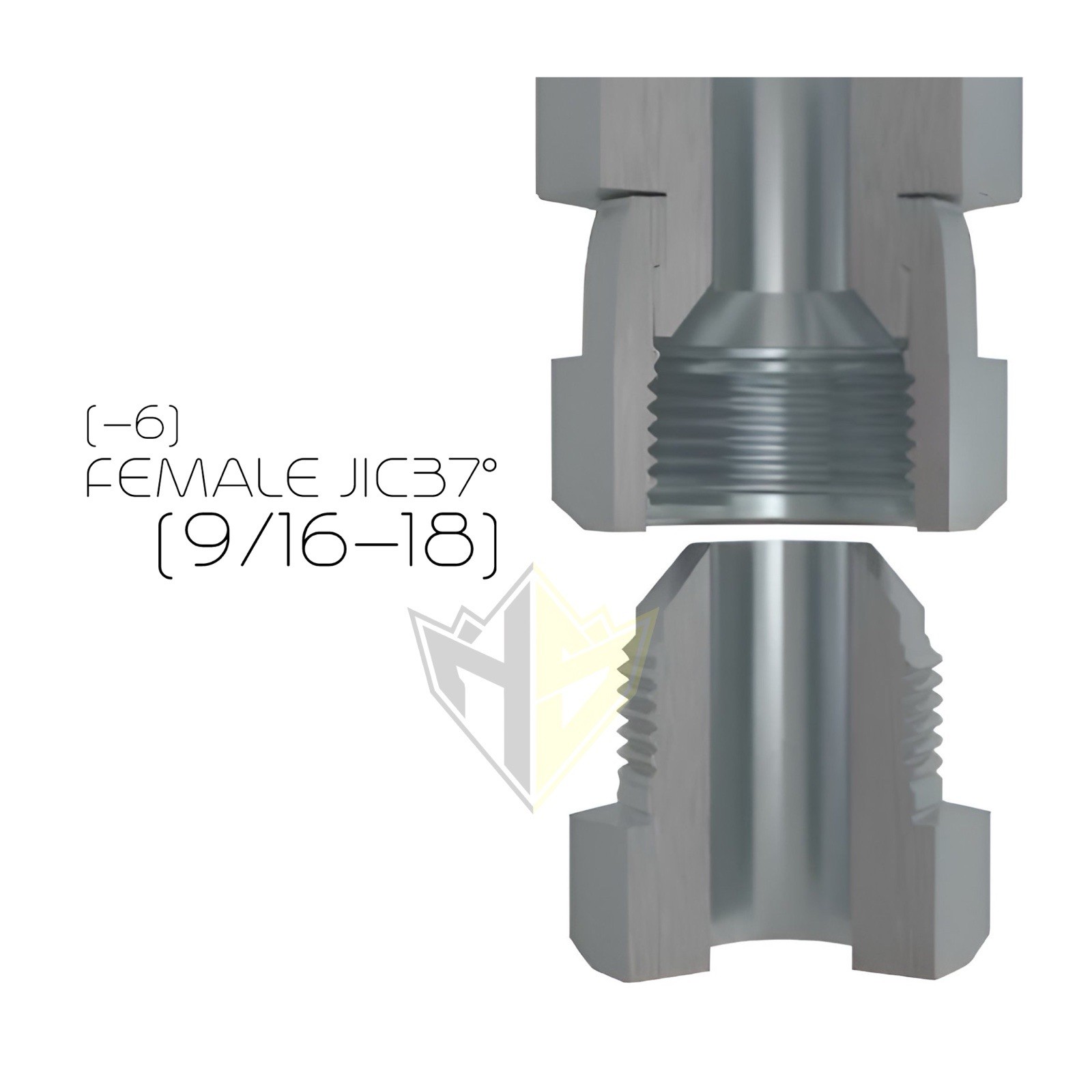 3/8″ Hydraulic Hose Assembly with (90°/Straight) #6 FEMALE JIC 37° Ends, 4800PSI