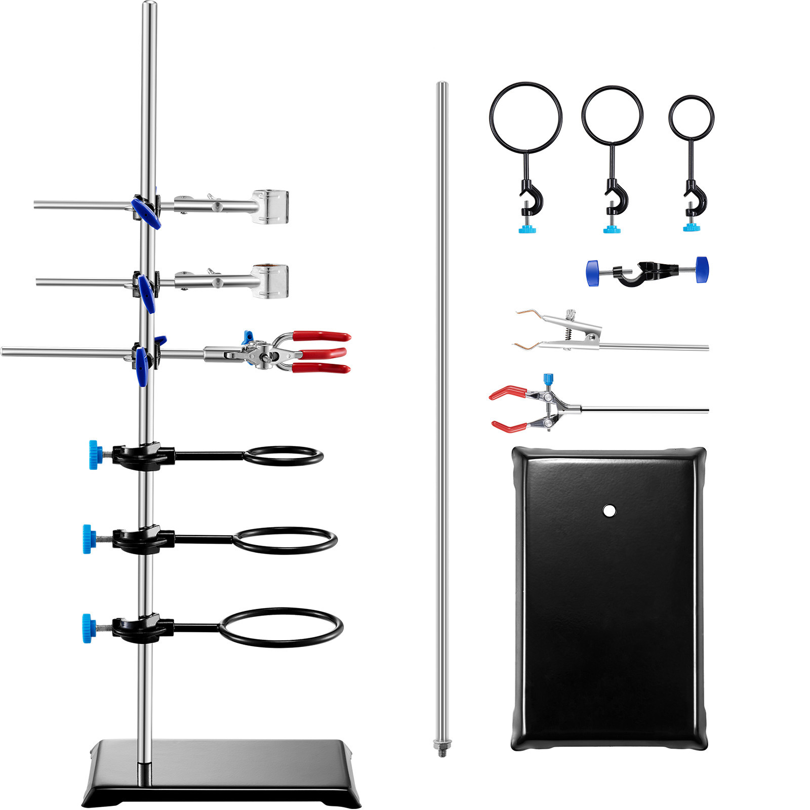 VEVOR Lab Stand Support Laboratory Retort Support Stand 23.6″ Rod With Clamps
