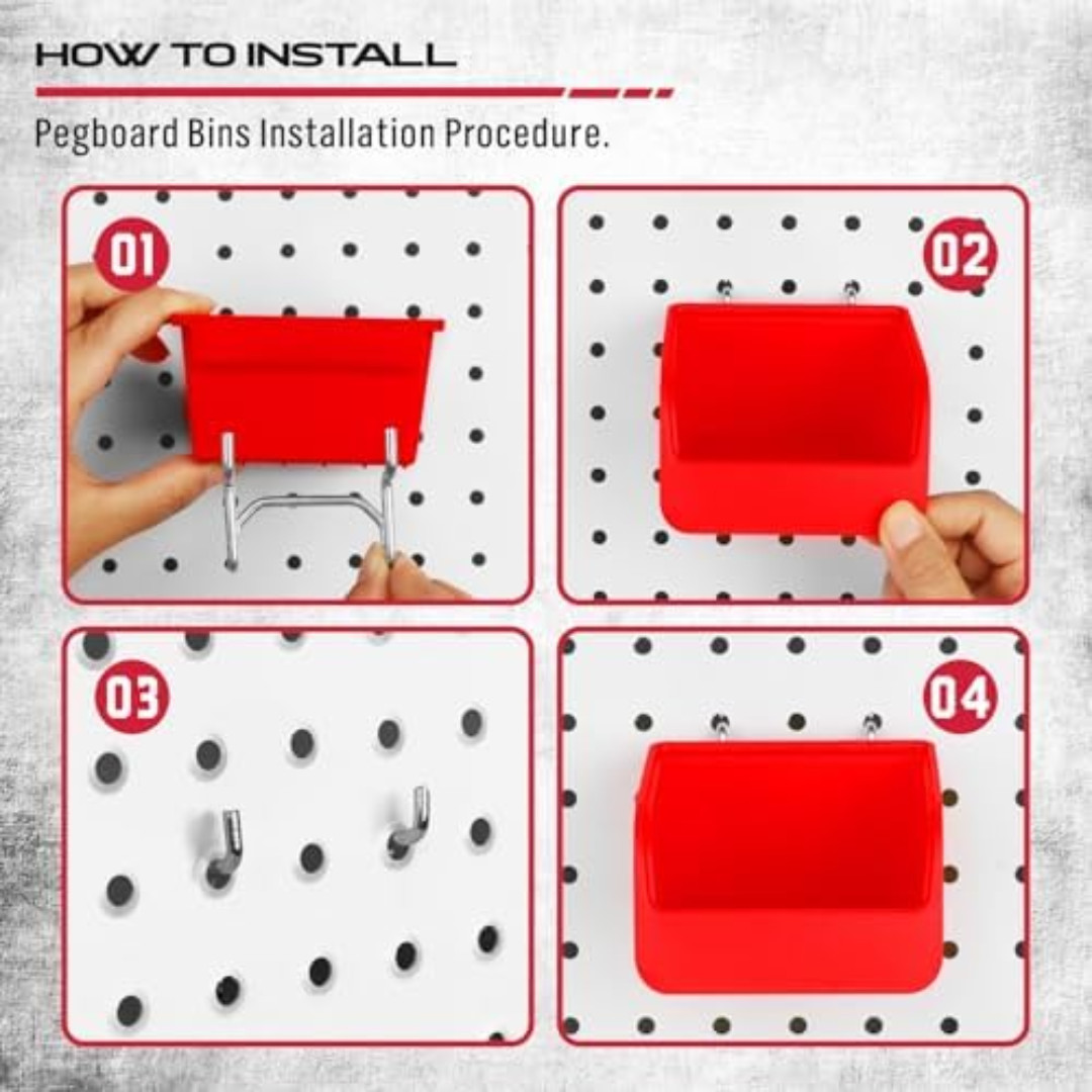 Ultimate 121-Piece Pegboard Hooks Set, Pegboard Accessories with Metal Hooks, Du