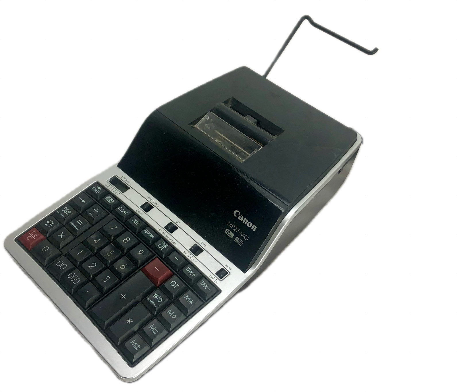 Canon MP27-MG Printing Calculator 12 Digit Heavy Duty Desktop 120V AC Used