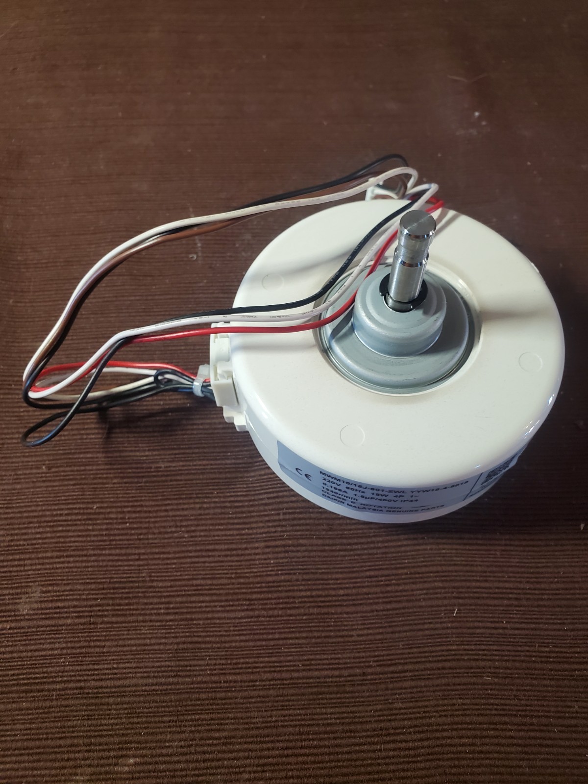 Fits Daikin MWM10/15J-601-ZWL Fan Motor, 220 Volt, 18 Watt