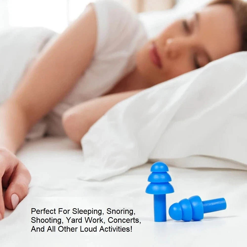 1Pair Ear Plugs Sleeping Noise Cancelling Reusable Silicone Sound Block Earplugs