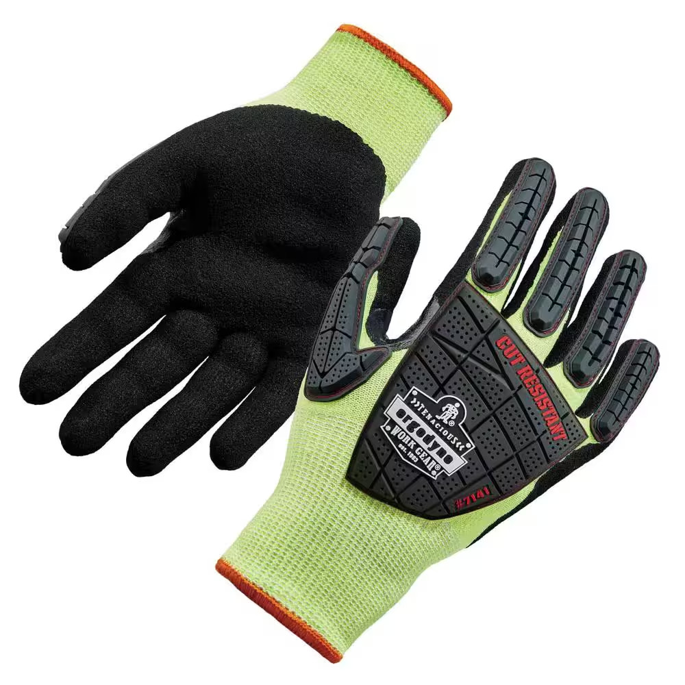 Proflex X-Large Lime Nitrile-Coated DIR Level 4 Cut-Resistant Gloves
