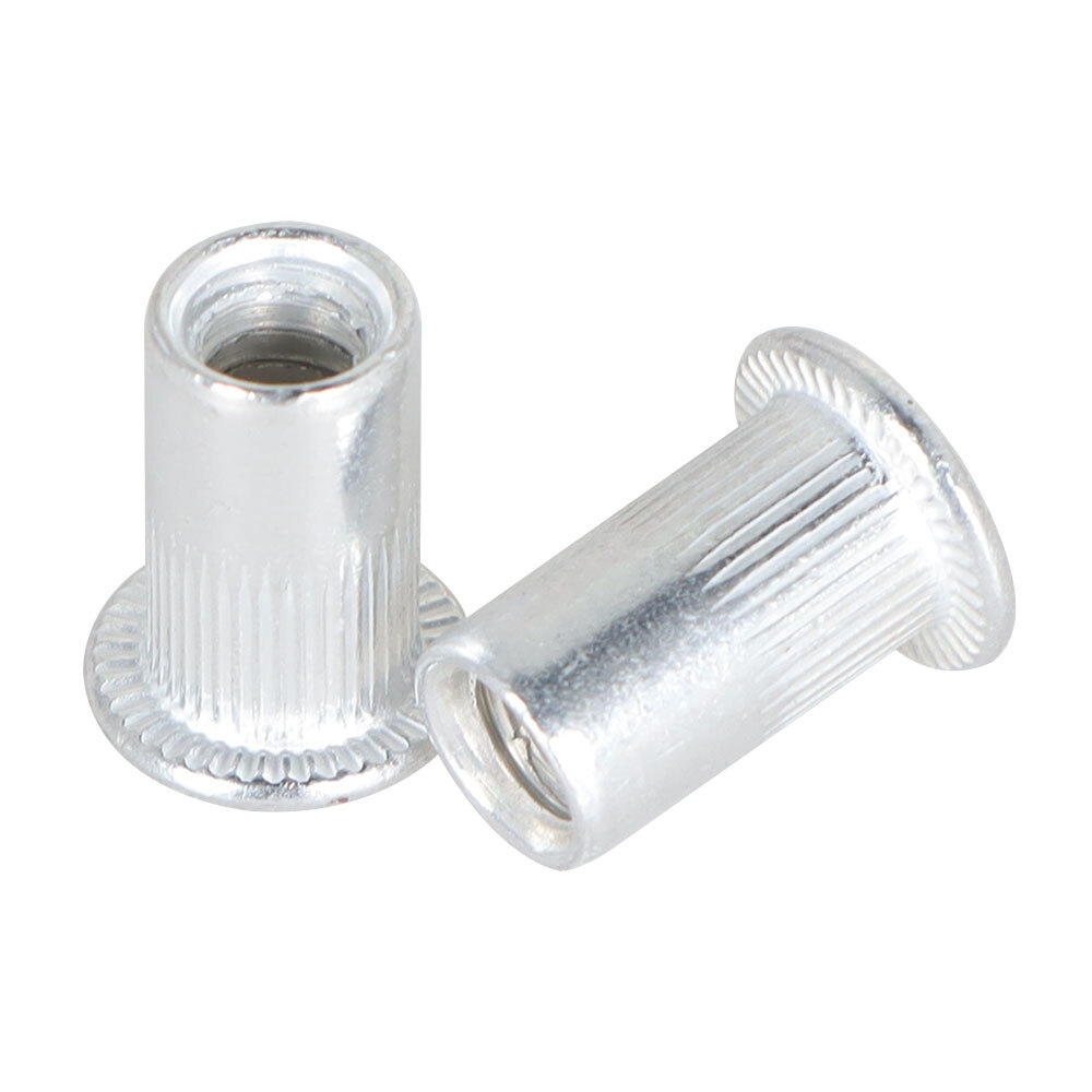 100 Pack 10 – 24 Aluminum Sliver Rivet Nut Rivnut Insert Nutsert SAE New