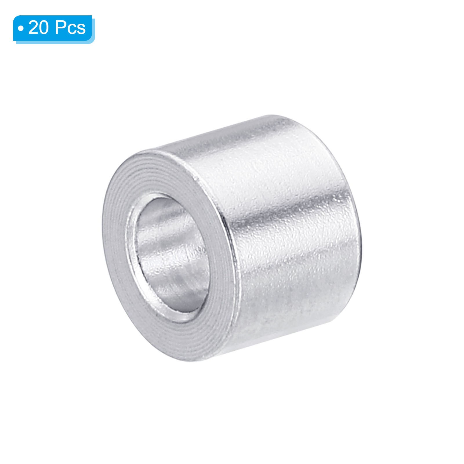 20Pcs Round Aluminum Spacer 0.17″ ID x 0.31″ OD x 0.24″ L Spacer for M4 Bolt