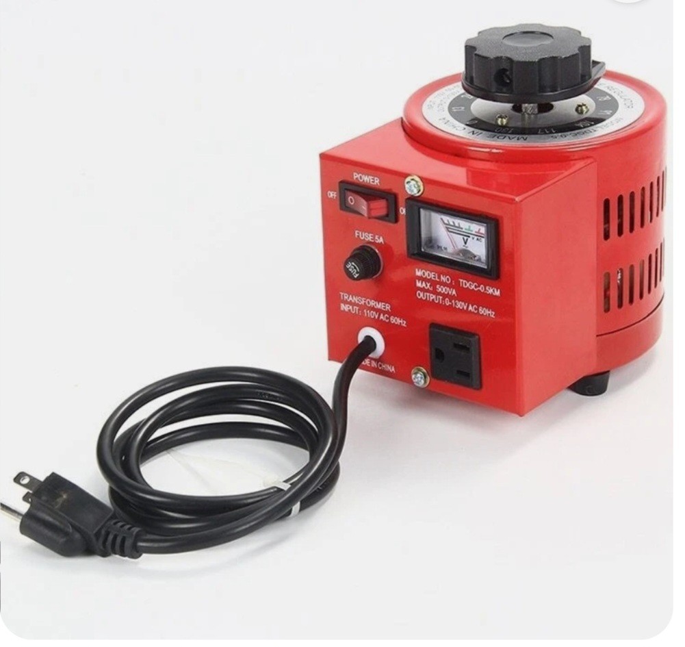 500 VA Voltage Regulator Model TDGC O.5KM. 110V Input O 130V Output New Open Box