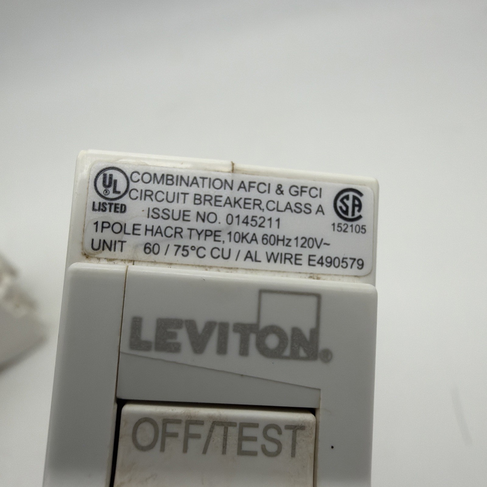 LEVITON LB115-DFT 15A AFCI GFCI PLUG-ON 120V OPEN BOX MINOR WEAR LOT 3 GENUINE