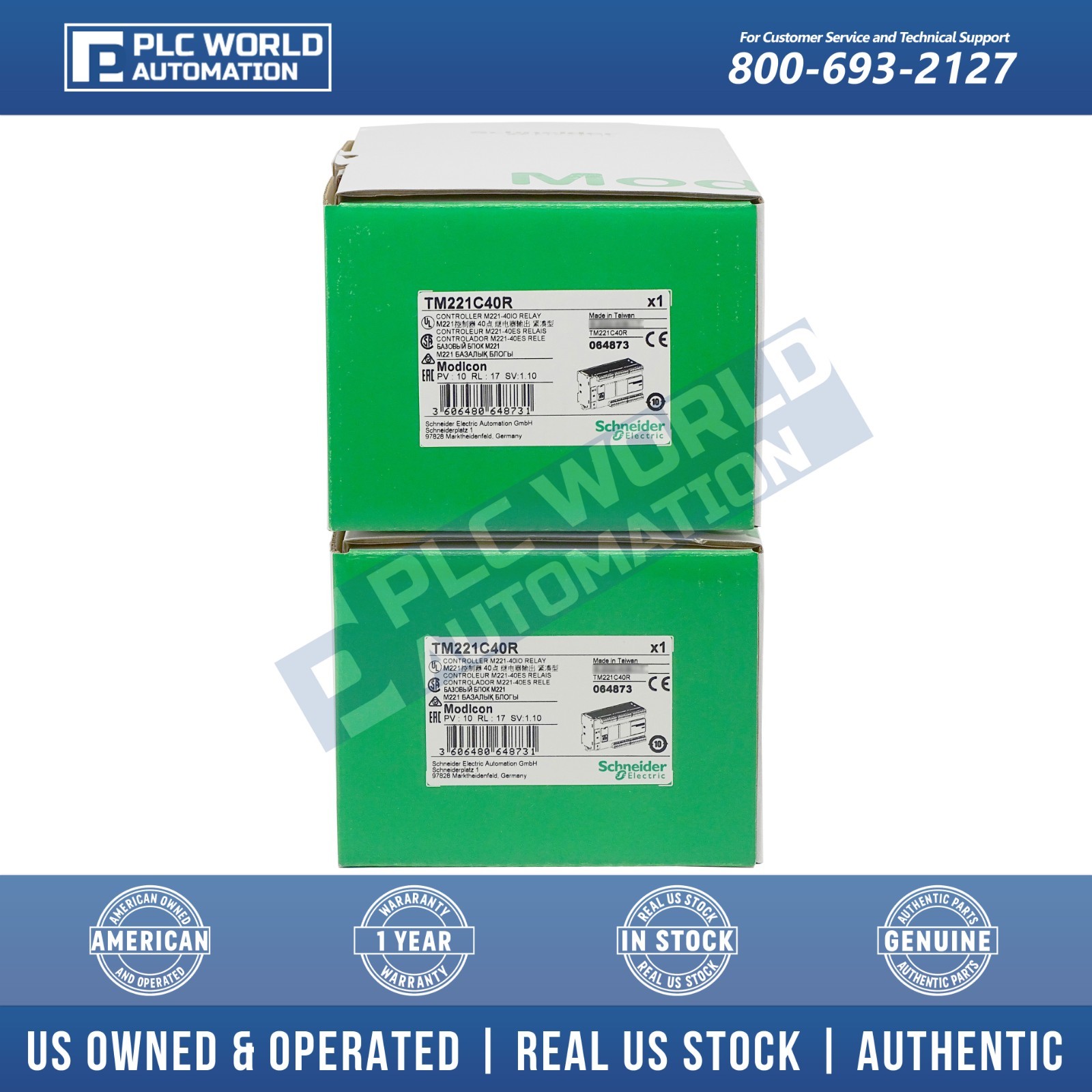 Schneider Electric TM221C40R Modicon M221 Logic Controller, 40 I/O, Brand New