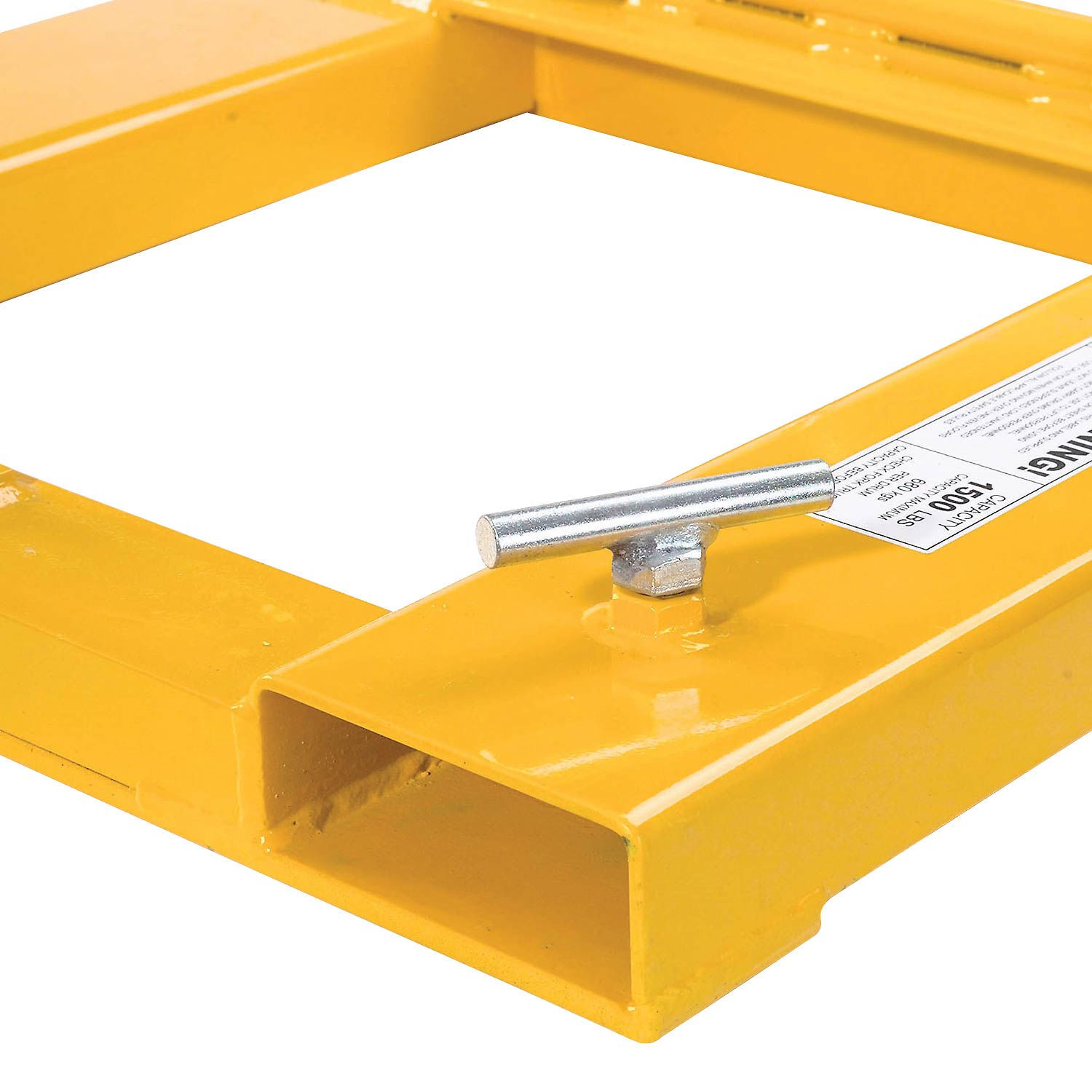 Drum Grabber 1500lb Capacity Single Fork Mounted Drum Gripper Hinged Folding Arm