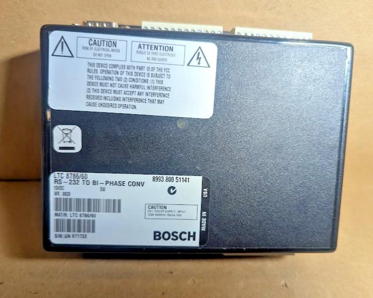 Bosch LTC 8786/60 RS232 to Bi-Phase Data Converter, 16 output channels