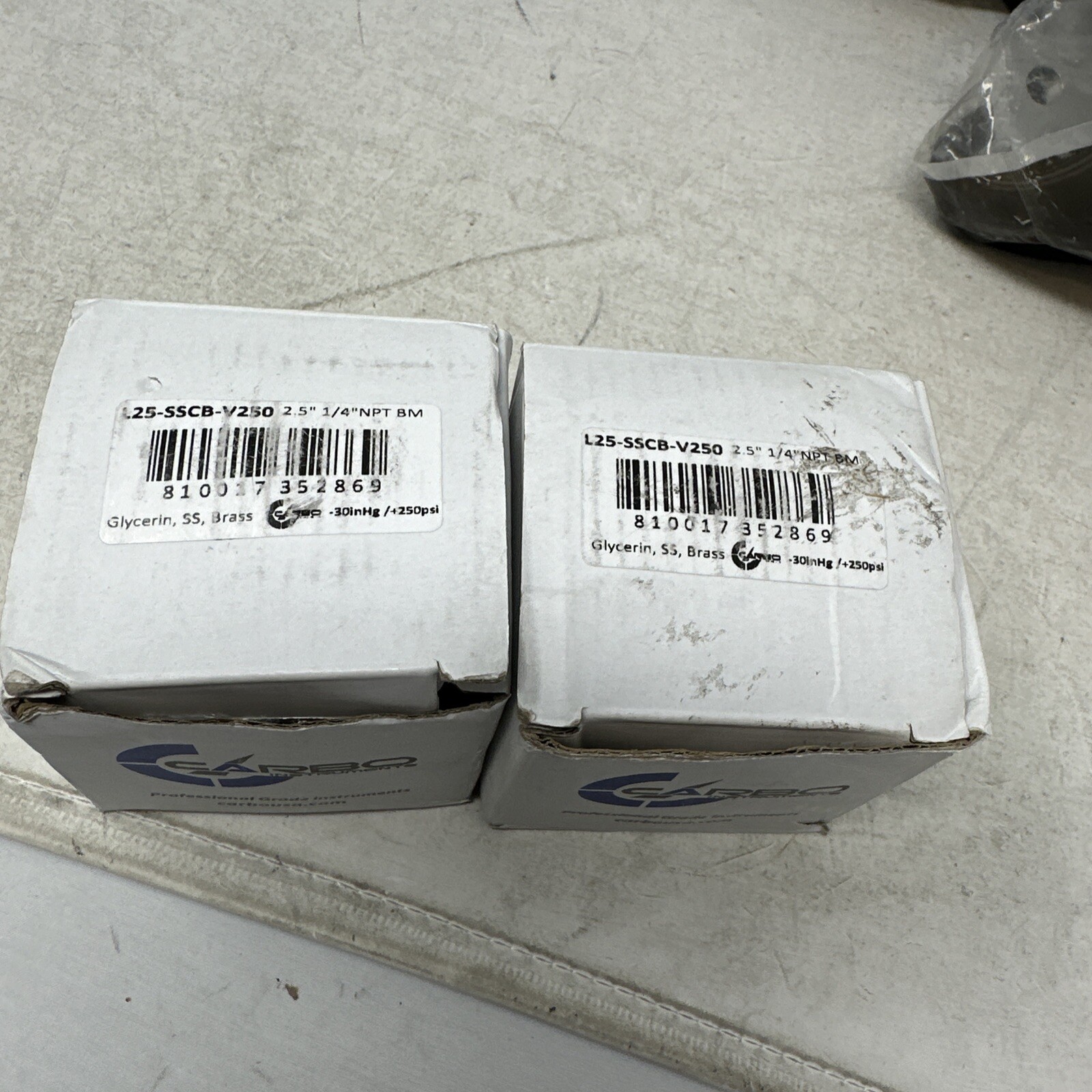 Carbo instruments,L25-SSCB-V250, 2.5″ , Lot of TWO/NIB/FREE SHIPPING!