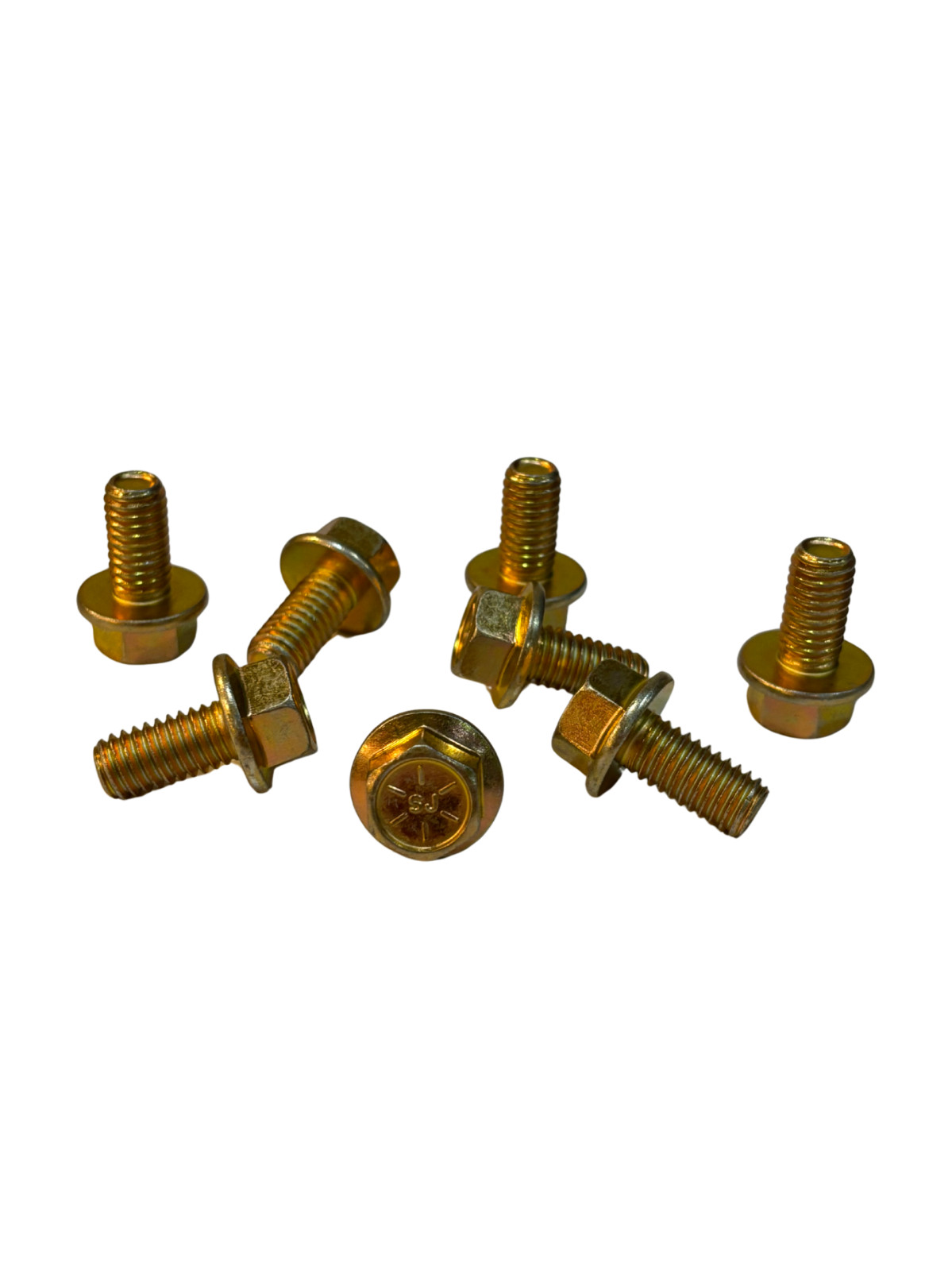 (100 Pcs) 3/8″-16×3/4″ Grade 8 Hex Flange Bolt (FT) Zinc Yellow Trivalent