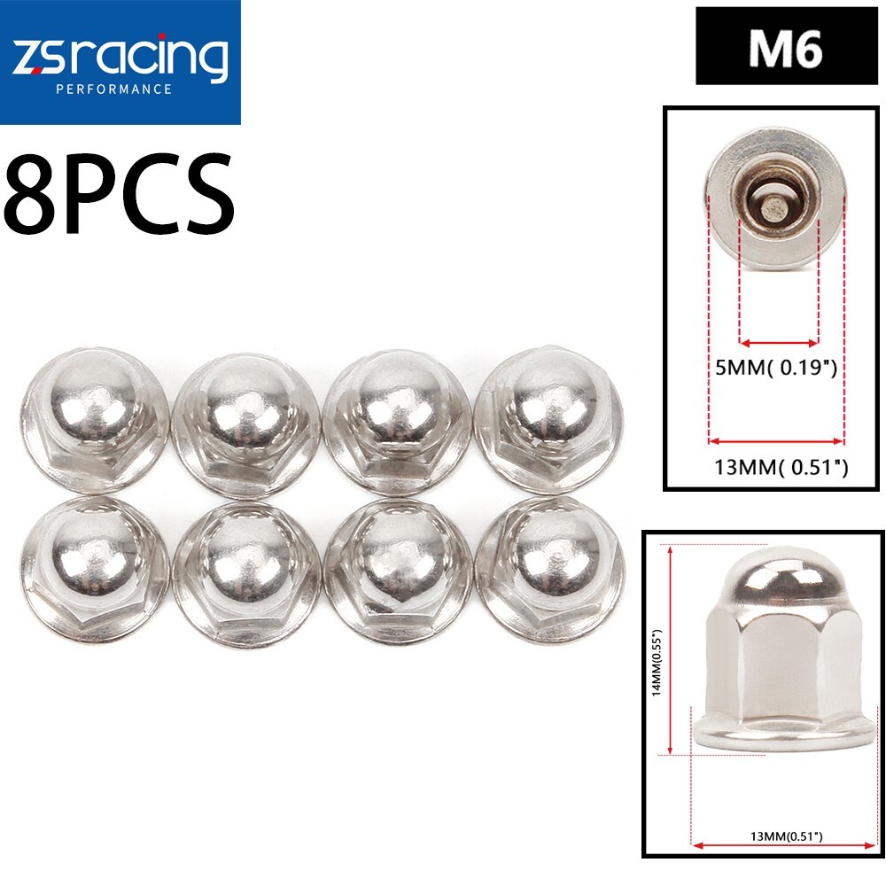 M6 Acorn Cap Nut Screw Bolt Hex Head Dome Metric 6mm x Thread Pitch 1.0