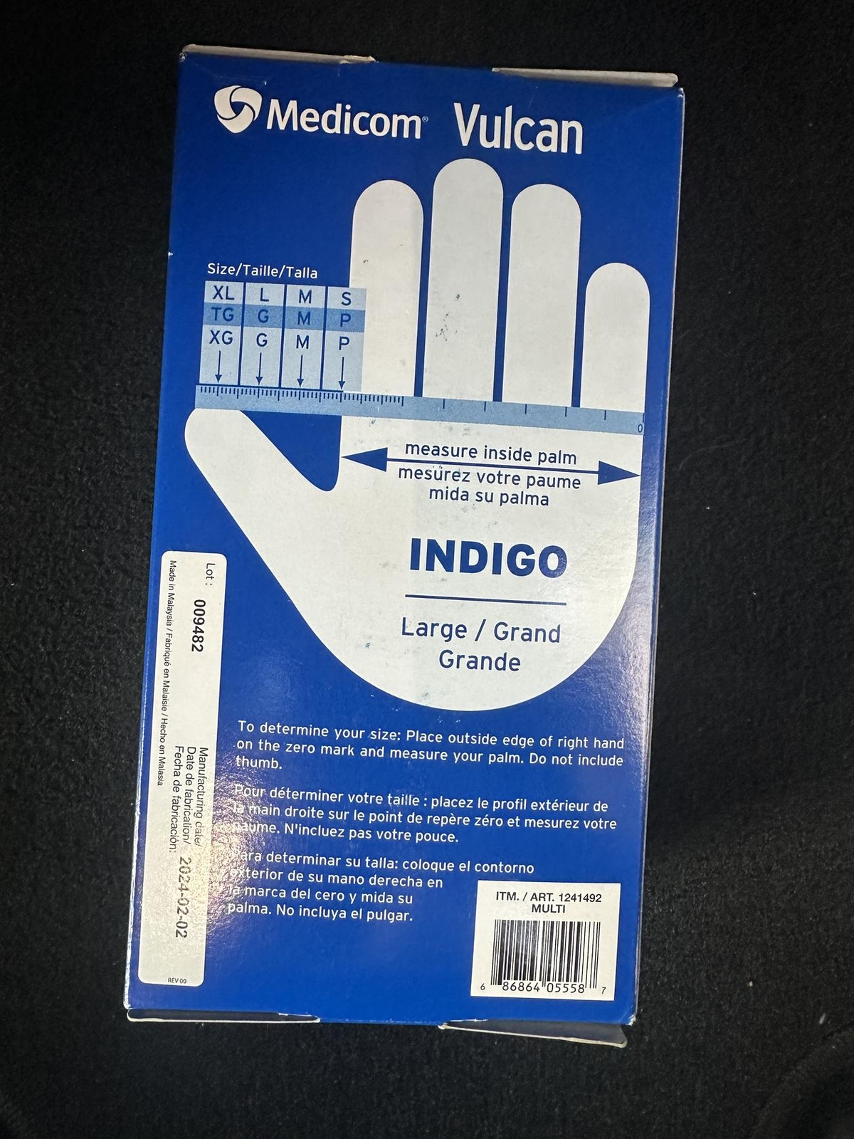 Medicom Vulcan Nitrile Gloves General Purpose 150 Gloves Large