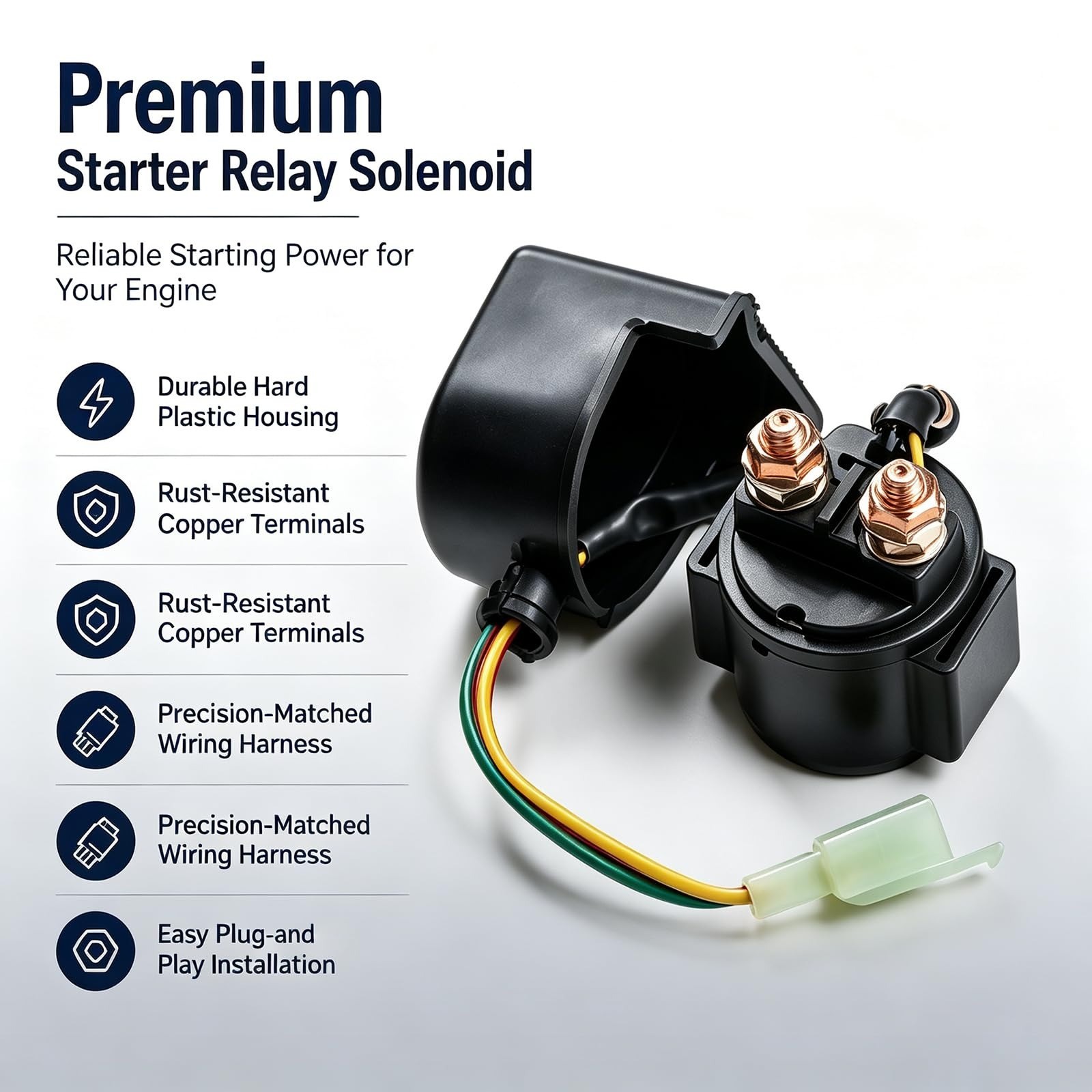 GY6 Starter Solenoid Relay for ATV Go Kart Dirt Bike 50cc-250cc