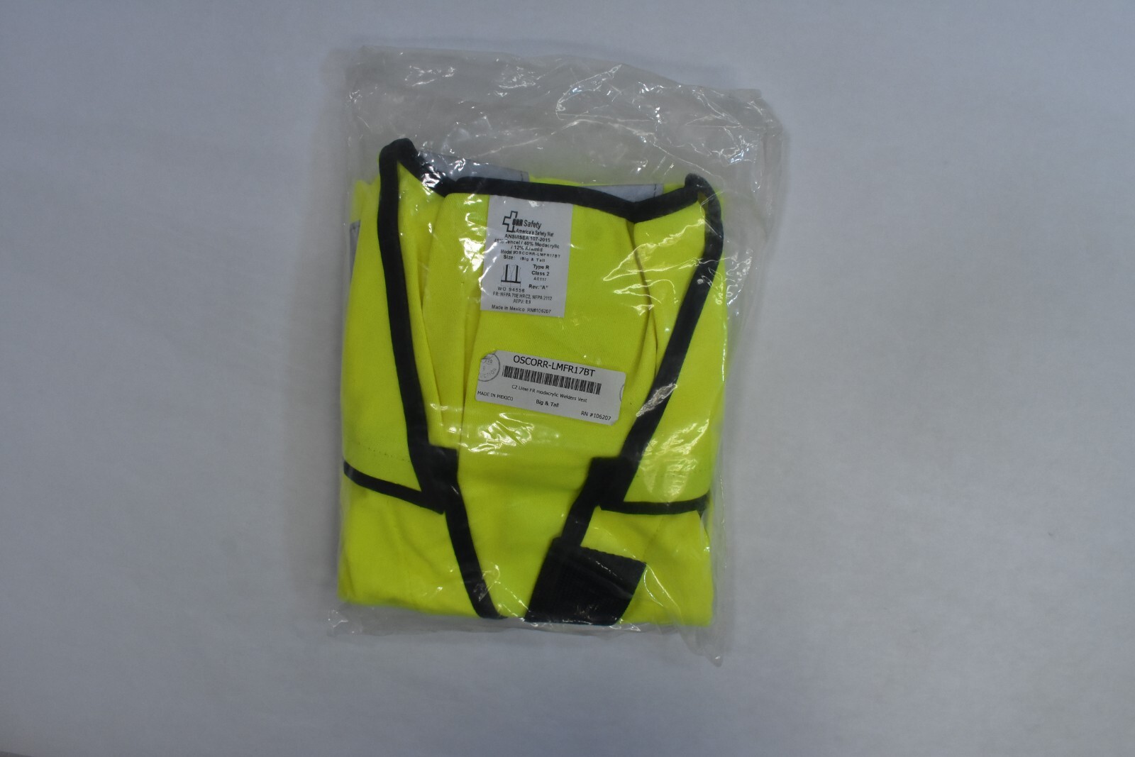 ORR Safety C2 Lime Yellow FR Flame Resistant Welders Vest Hi-Vis Size Big & Tall