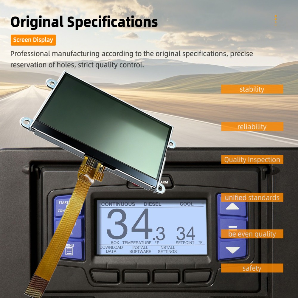 LCD DISPLAY FOR CARRIER TRANSICOLD X4 7500 7300 X3 2500 Vector 8500 8600 APX