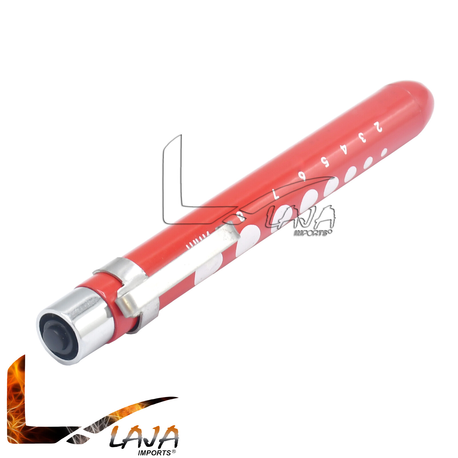 Red Pen Light With Pupil Gauge For Nurses Doctors Students W/ pocket Clip PL-014