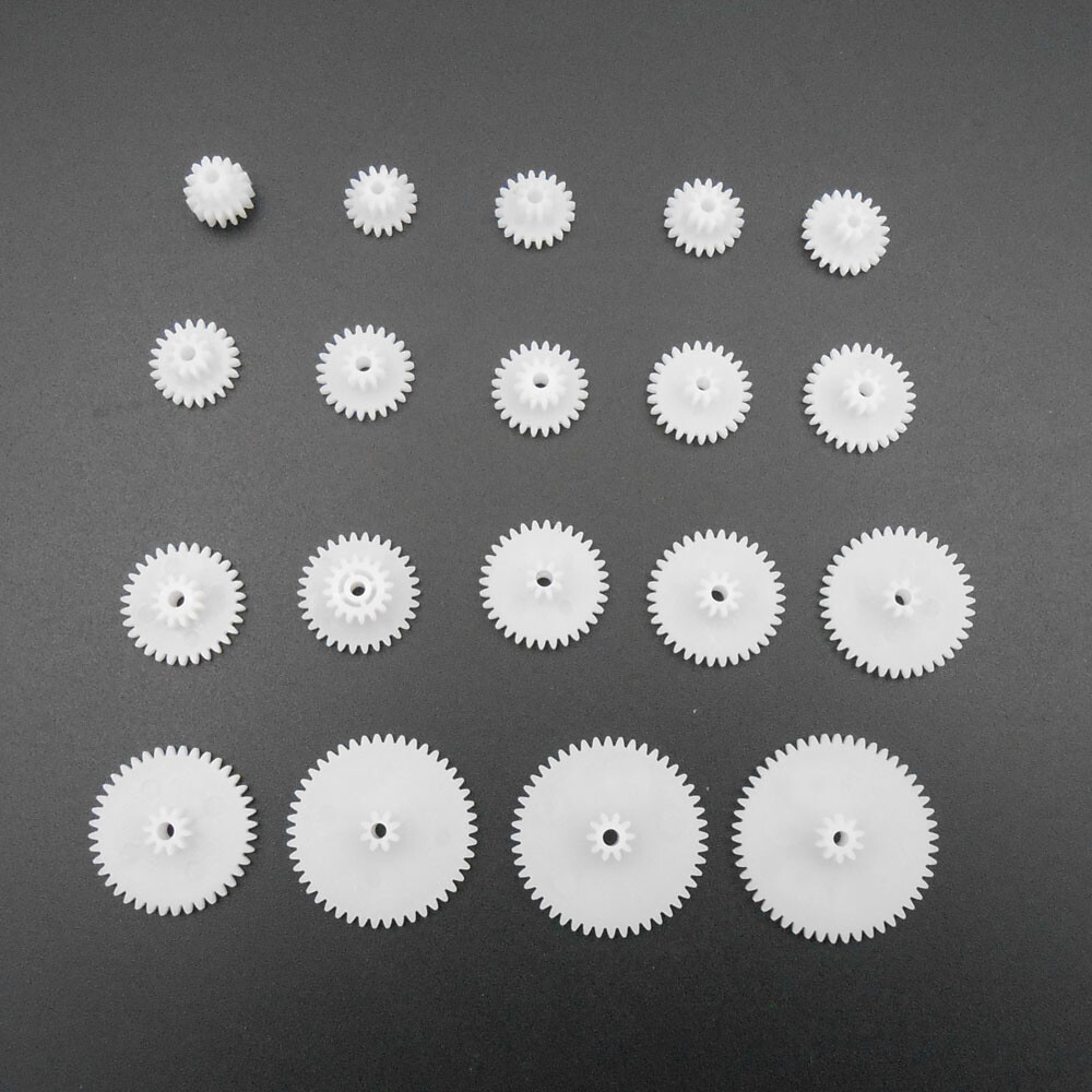 5 Bags X 19 Kinds 19Pcs 0.5Mod Double Gear Reduction Gear Bore 2.05MM 1.95MM 2MM