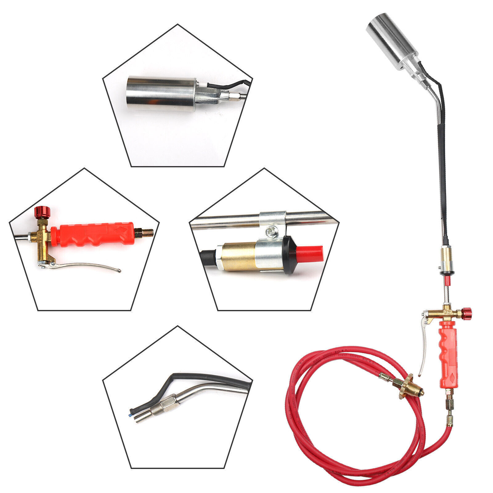 Portable Propane Weed Torch Fire Starter Ice Melter Burner Kit with 79″ Hose