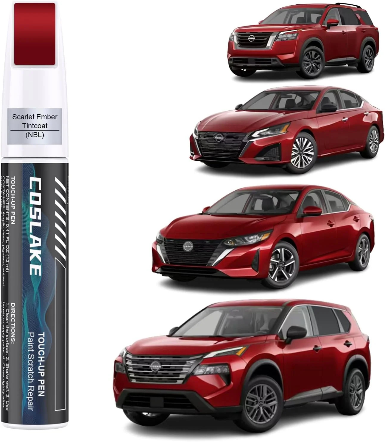 Touch Up Paint for Car Nissan Scarlet Ember Tintcoat NBL Scratch Repair Pen FAST