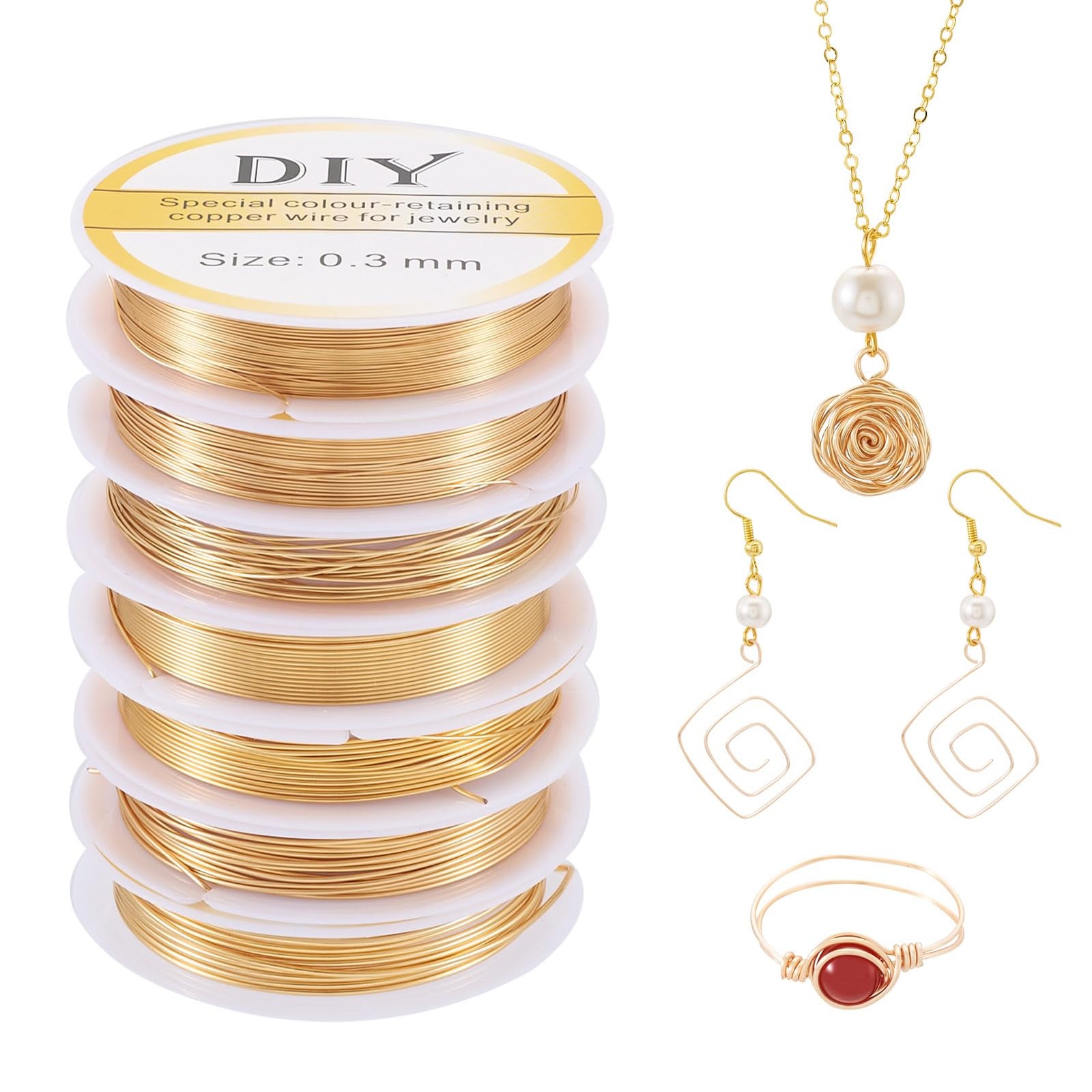 159 Ft 14K Gold Filled Wire Mixed 7 Sizes Dead Soft round Gold Filled Brass Wire