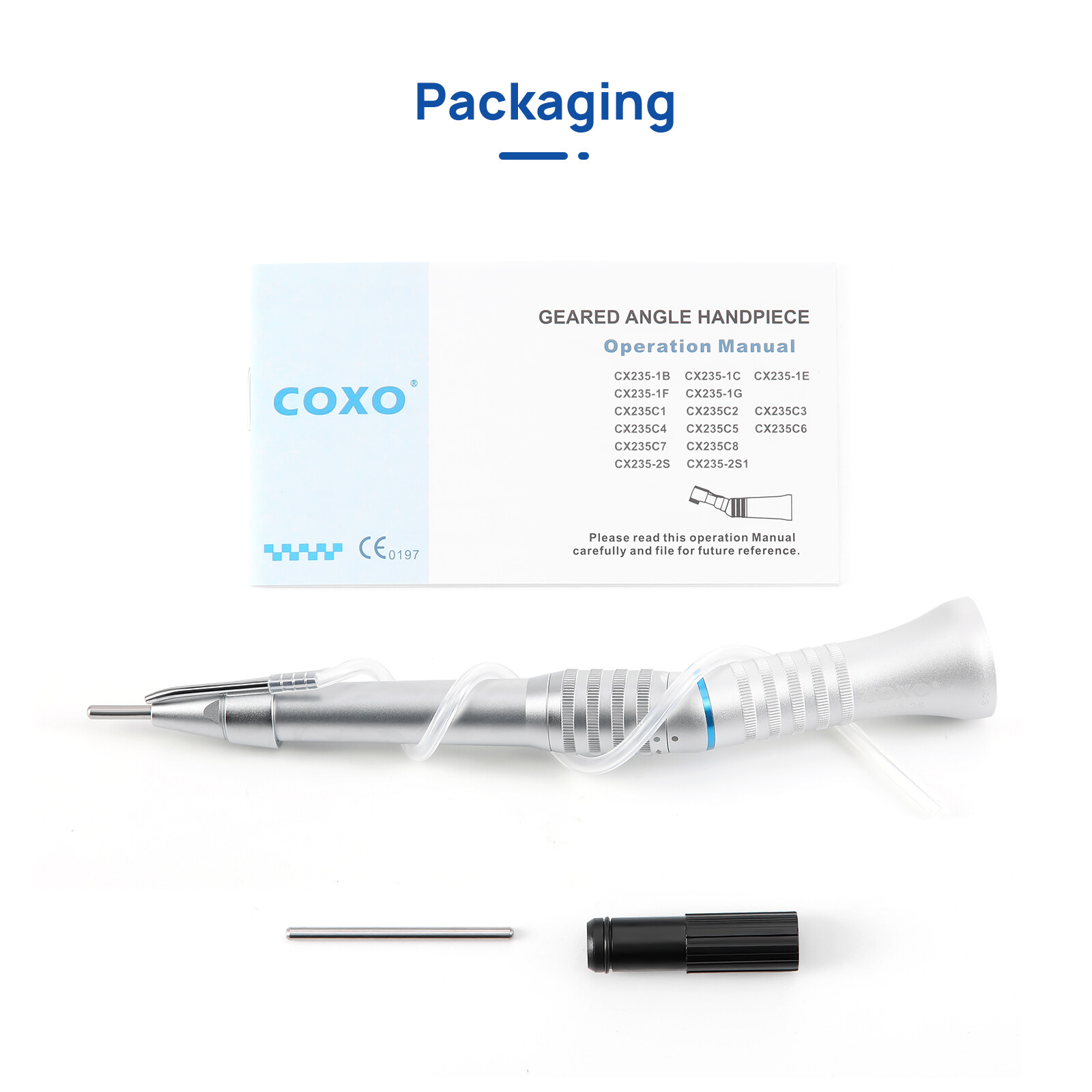 COXO Low Speed Handpiece Surgical Operation Dental 20°Straight Head 1:1 External