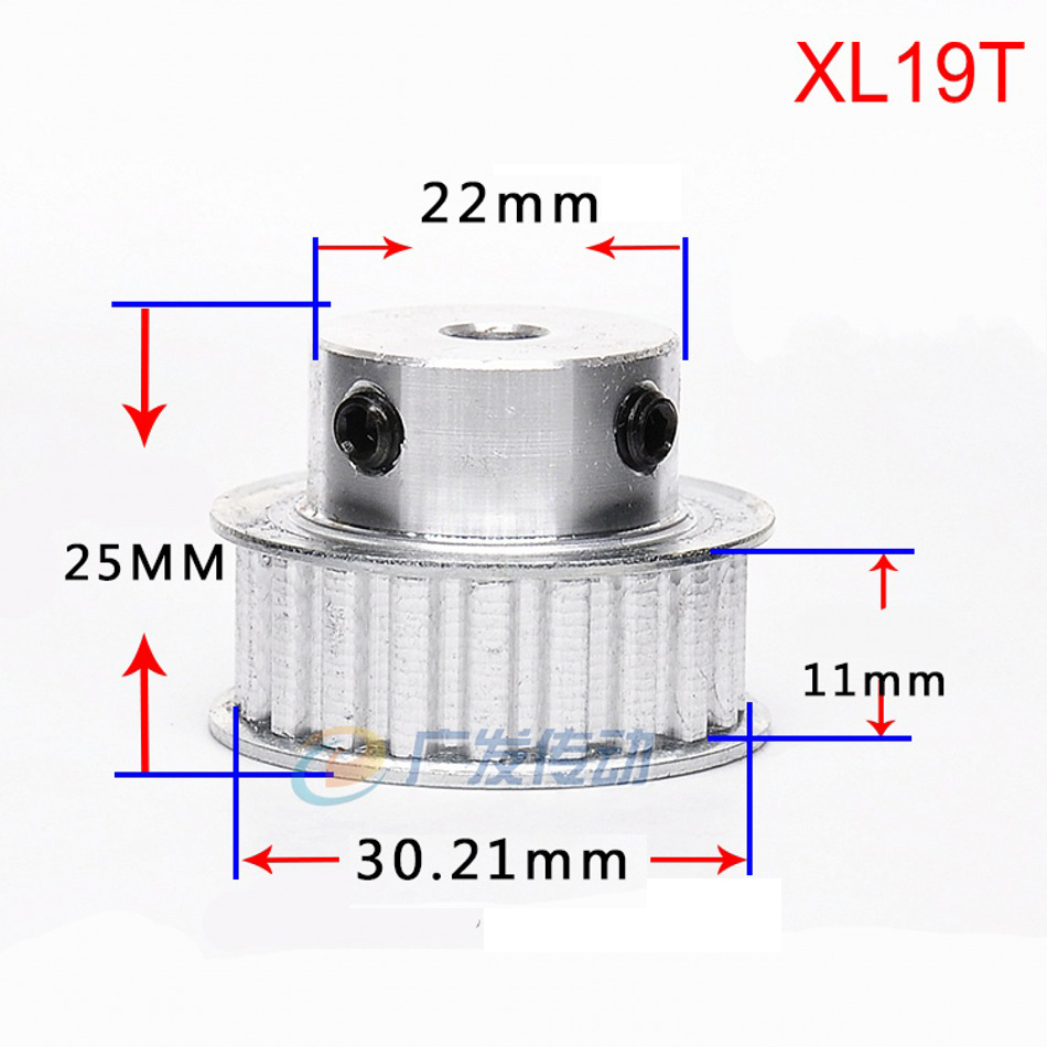 XL 10T-100T Timing Belt Pulley Synchronous Wheel Select Bore for 10mm Width Belt