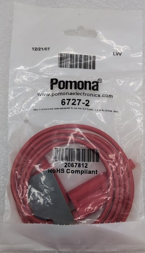 Lot of 4 Pomona Electronic 6727-2 Multi-Stacking 4mm Banana Plug Patch Cord *NEW
