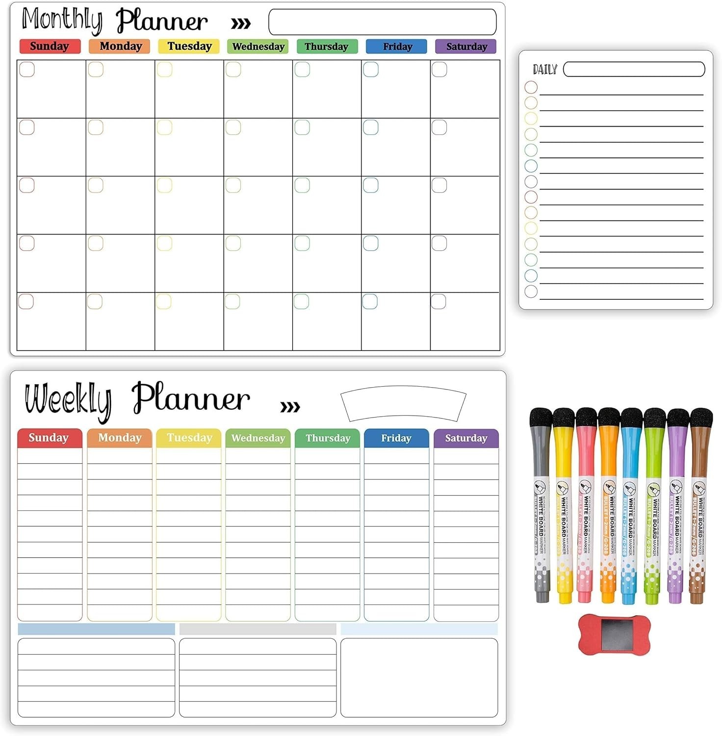 Fridge & Wall Organiser – Monthly, Weekly, Daily