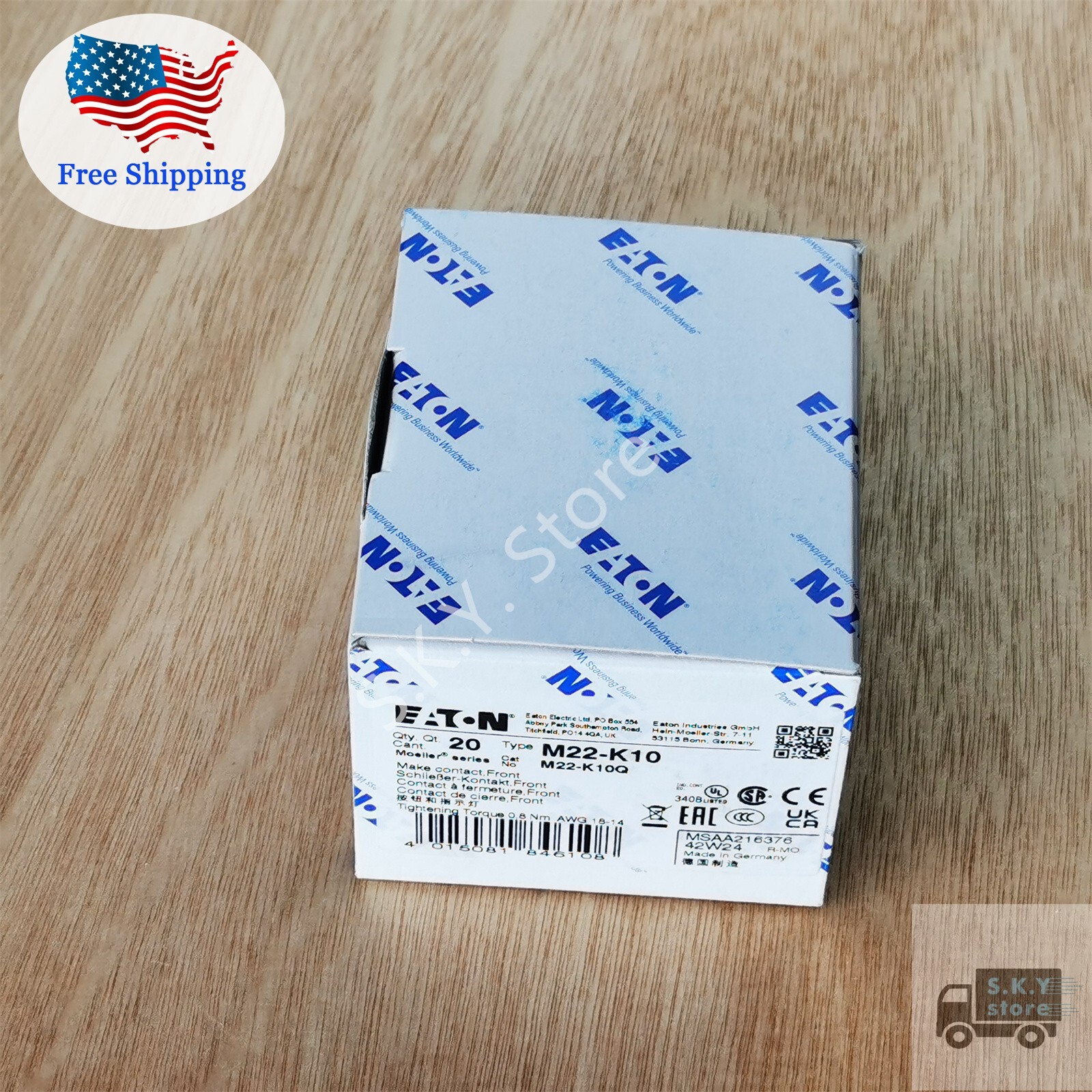 Lot of 10 NEW M22-K10 EATON MOELLER Auxiliary Contact, M22K10, Fast Shipping