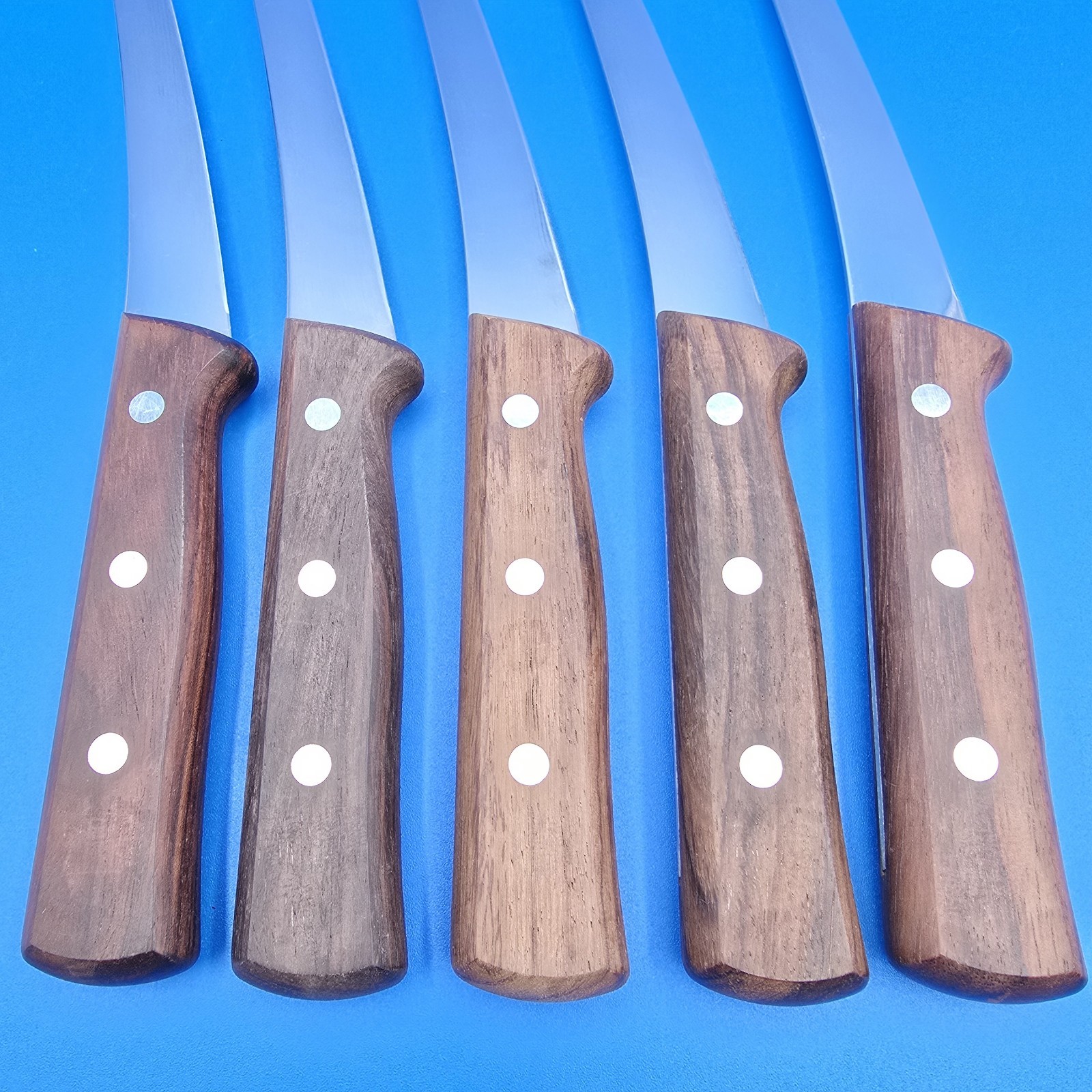 Lot 5 Victorinox Forschner 40017 Curved Boning Knives Wood Handle Swiss…