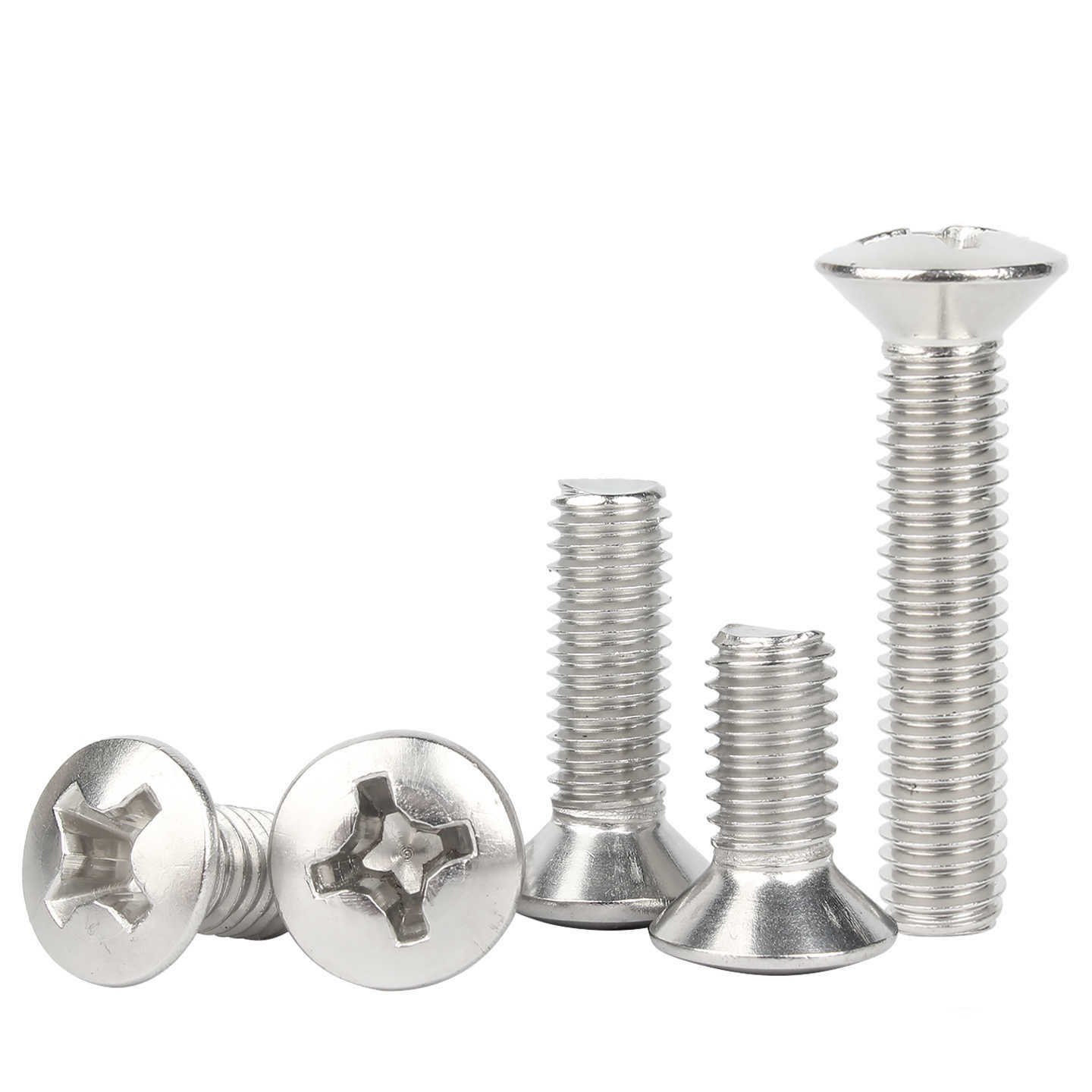 M1.6-M10 Phillips Oval Head Machine Screws Stainless Steel Countersunk All Sizes