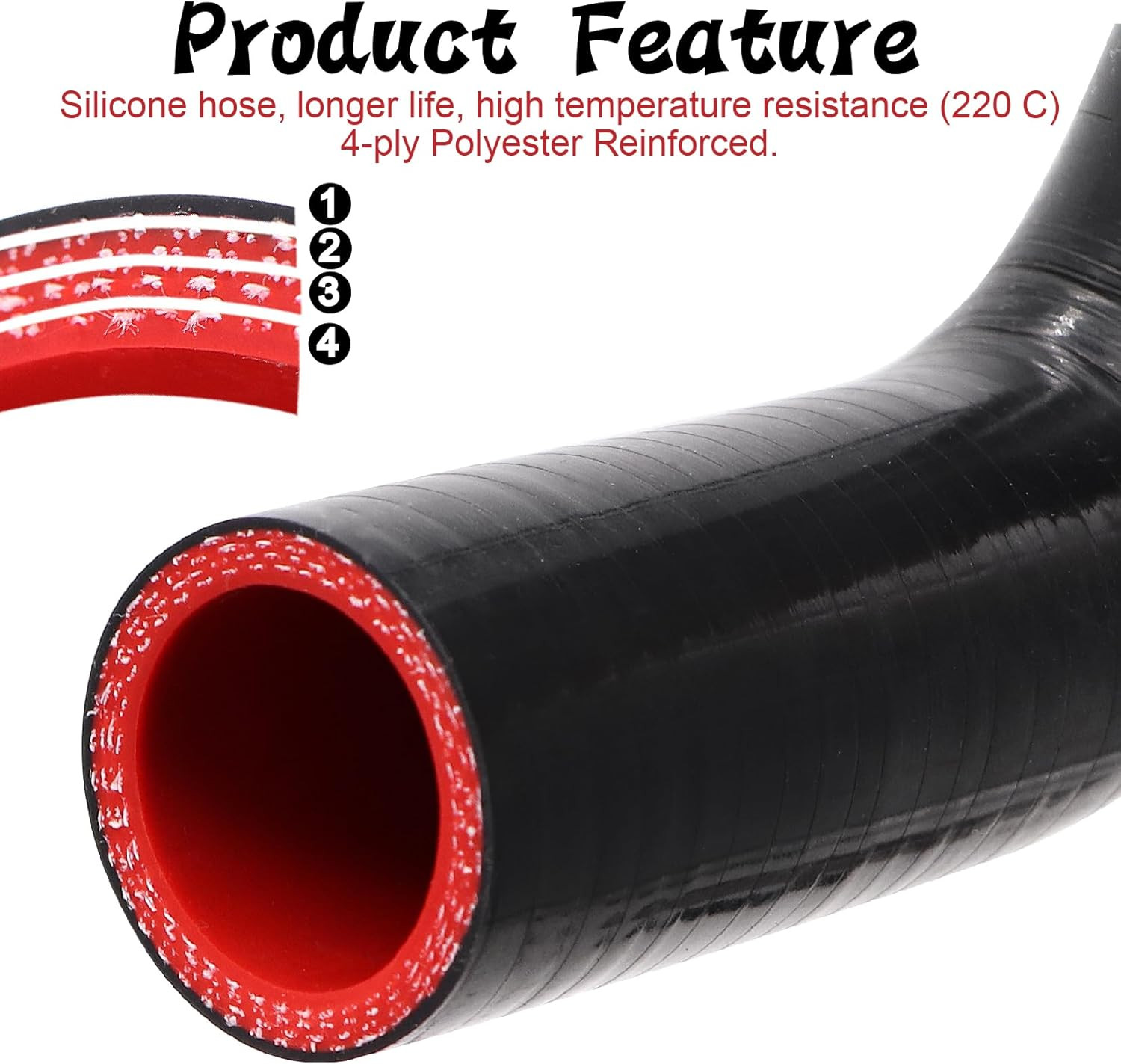 90 Degree 1-1/4Inch(32Mm) Elbow Coupler Hose,4-Ply Reinforced,Length 4Inch(102Mm