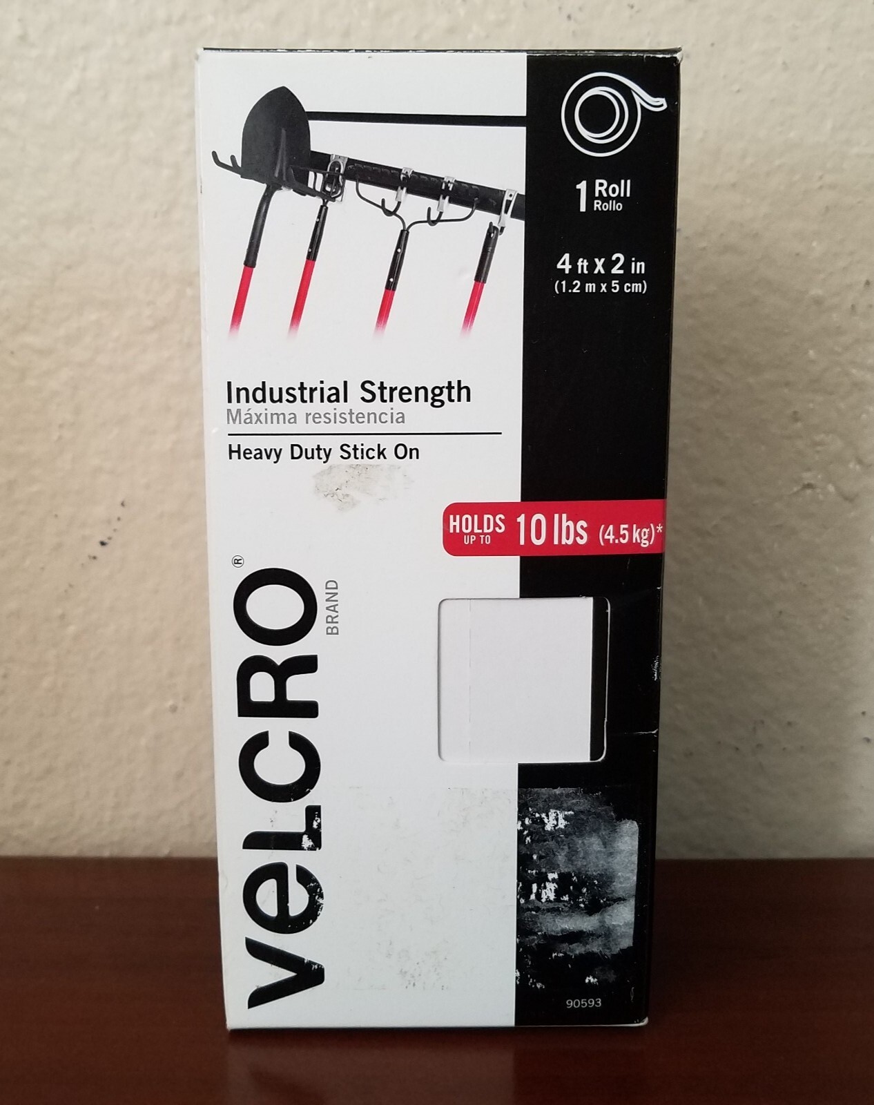 VELCRO Industrial Strength Heavy Duty Stick On Tape Velcro 4ft x 2in Tape X310