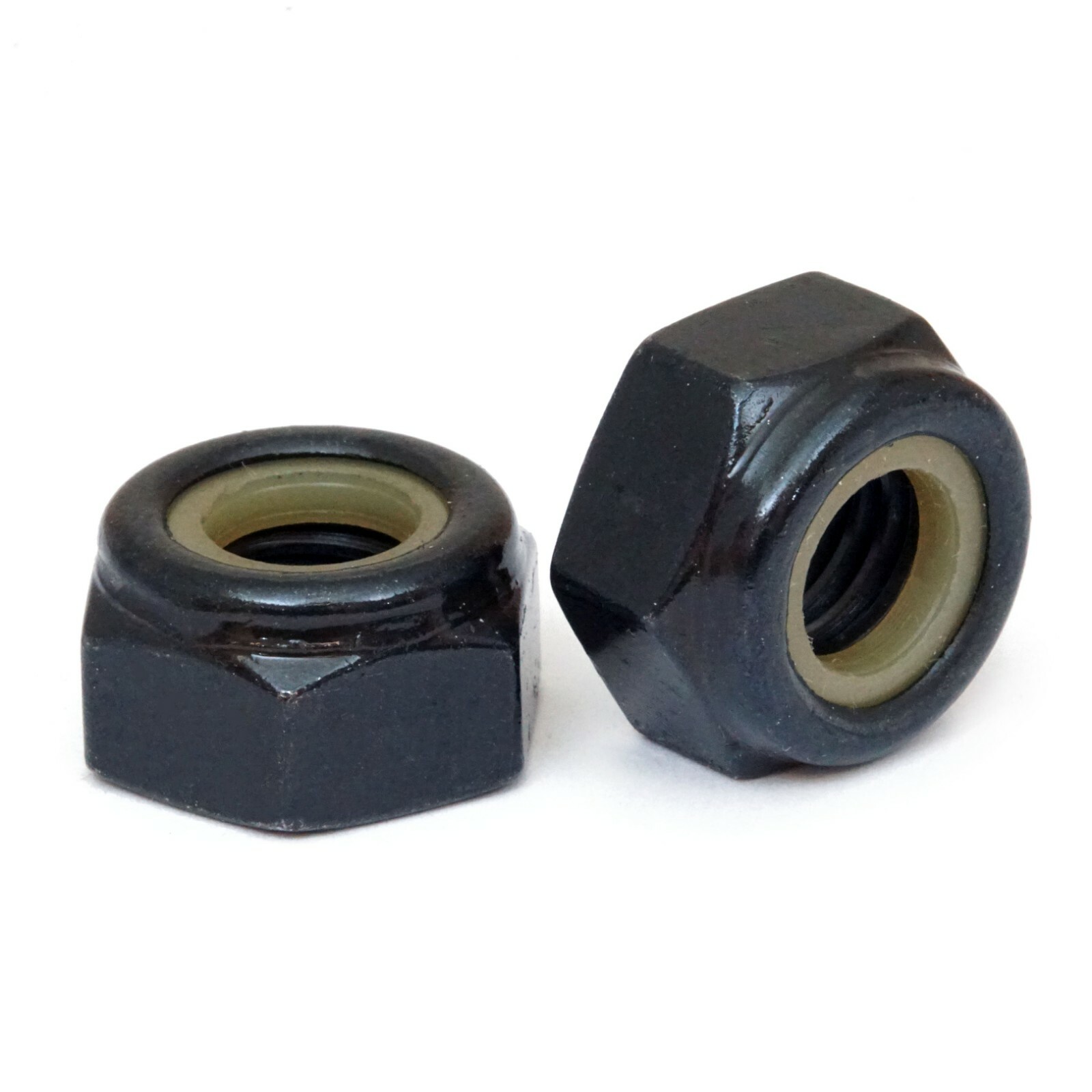 M5-0.80 Nylon Insert Lock Nuts, Steel with Black Oxide – Metric DIN 985 Class 8