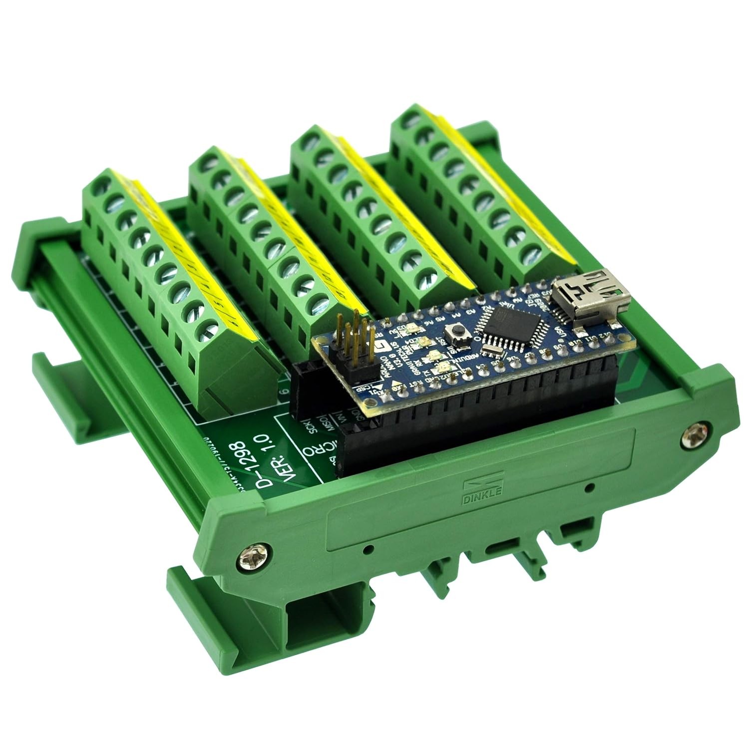 DIN Rail Mount Screw Terminal Block Breakout Module Board for Arduino Nano/Micro